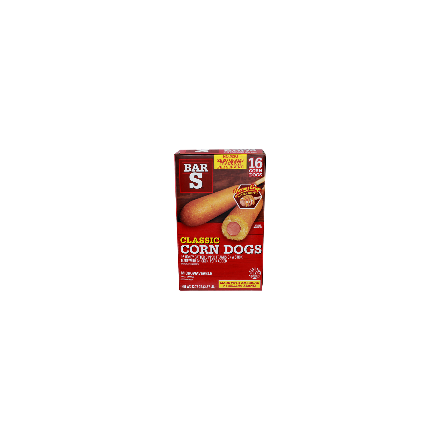 Bar S Classic Corn Dogs - 2.67 Ounce - 16 Count Image 1 of 4
