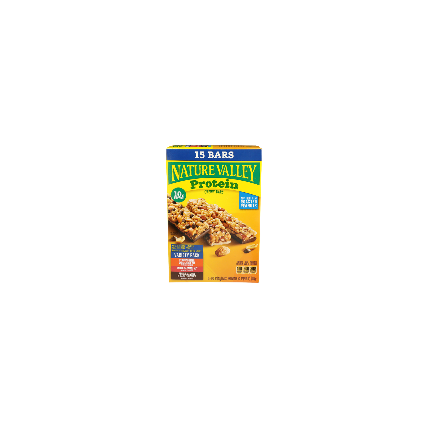 Nature Valley Peanut Butter Dark Chocolate Salted Caramel Nut Peanut, Almond & Dark Variety Pack Protein Chewy Bars - 1.42 Ounce - 15 Count Image 1 of 4