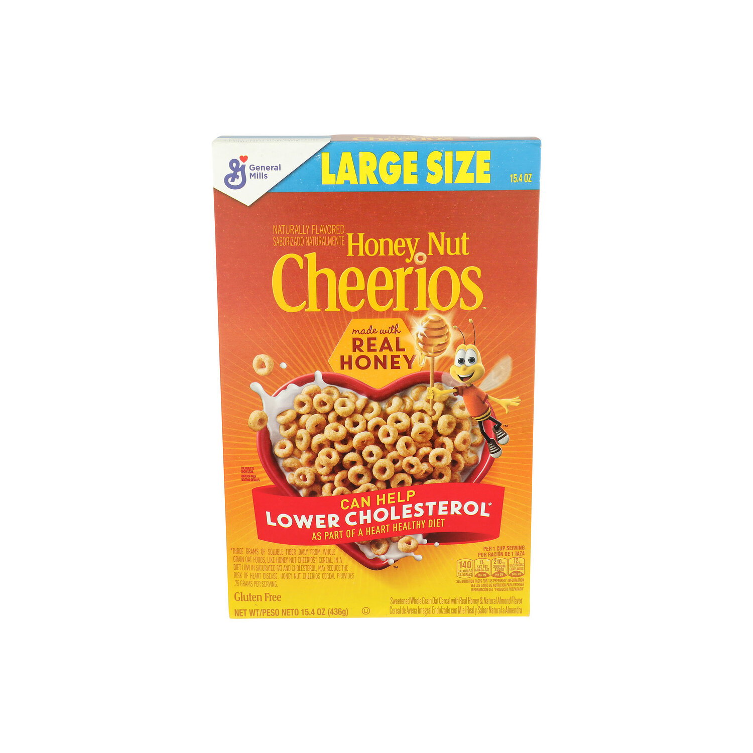 General Mills Cheerios Real Honey & Natural Almond Flavor Large Size Sweetened Whole Grain Oat Cereal - 15.4 Ounce Image 1 of 4