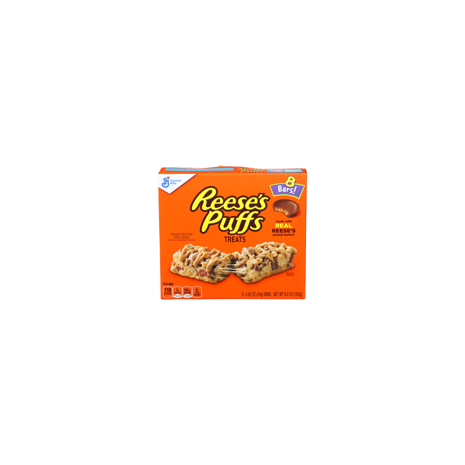 General Mills REESE's Puffs Peanut Butter And Cocoa Treats - 0.85 Ounce - 8 Count Image 1 of 4