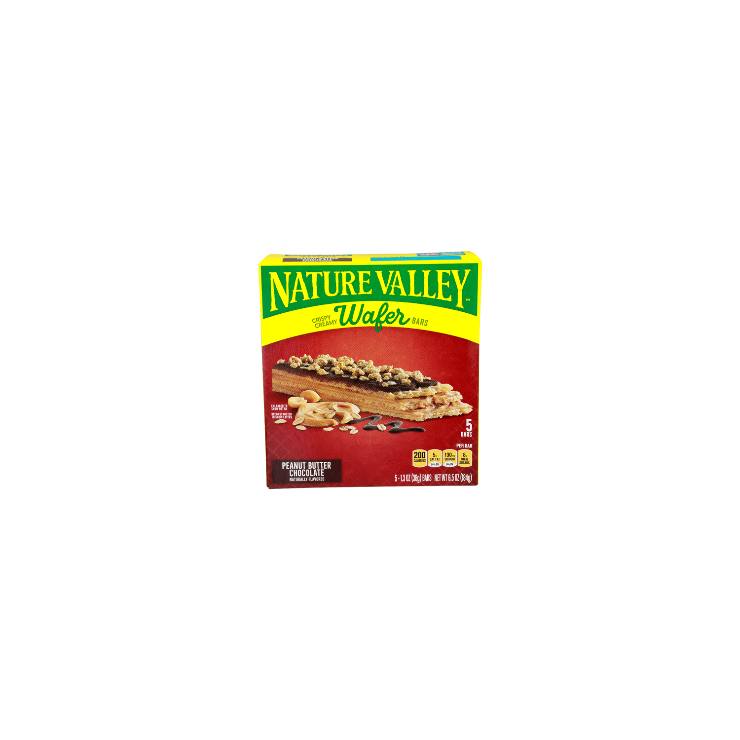 Nature Valley Peanut Butter Chocolate Crispy Creamy Wafer Bars - 1.3 Ounce - 5 Count Image 1 of 4