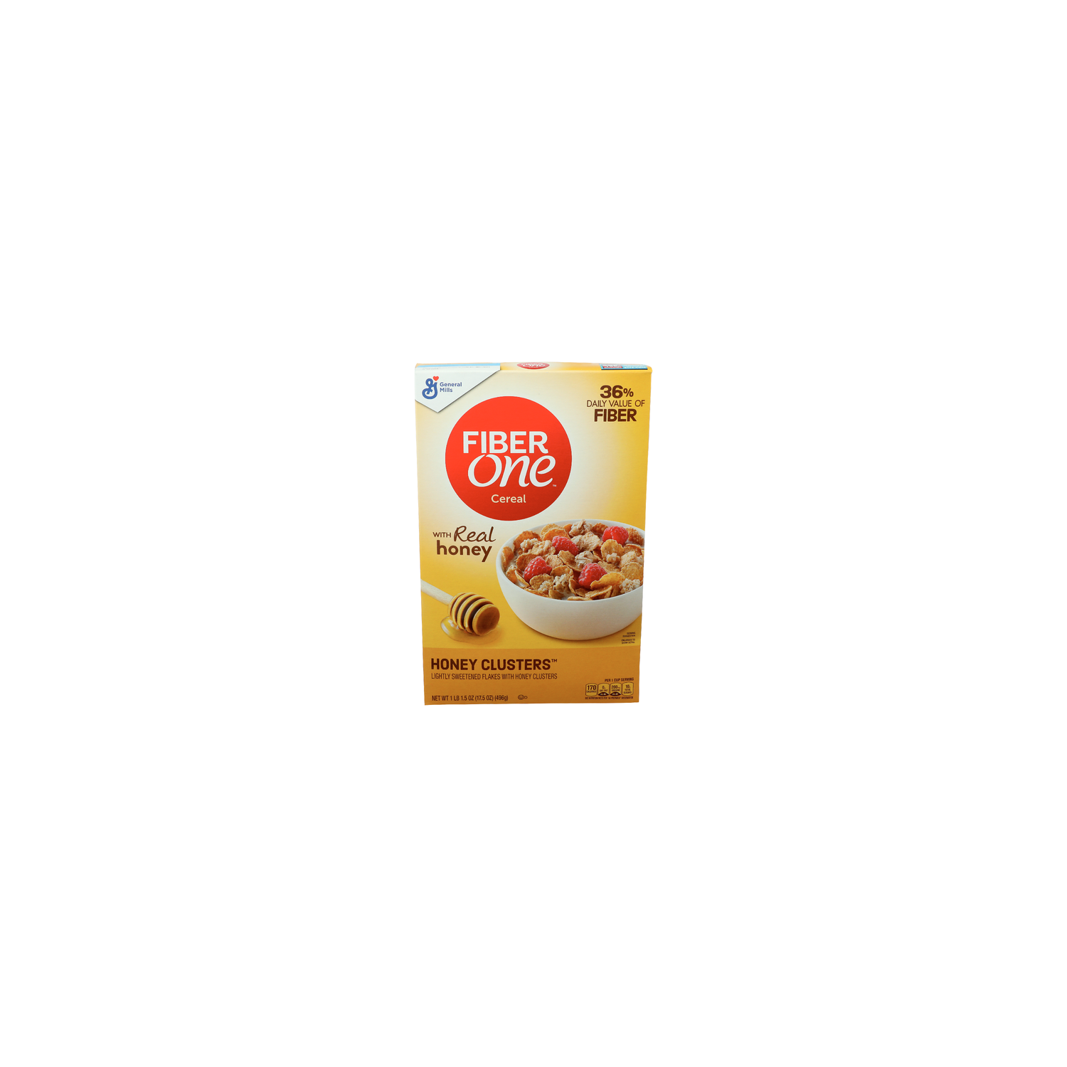 General Mills Fiber One Lightly Sweetened Flakes With Honey Clusters Cereal - 17.5 Ounce Image 1 of 4