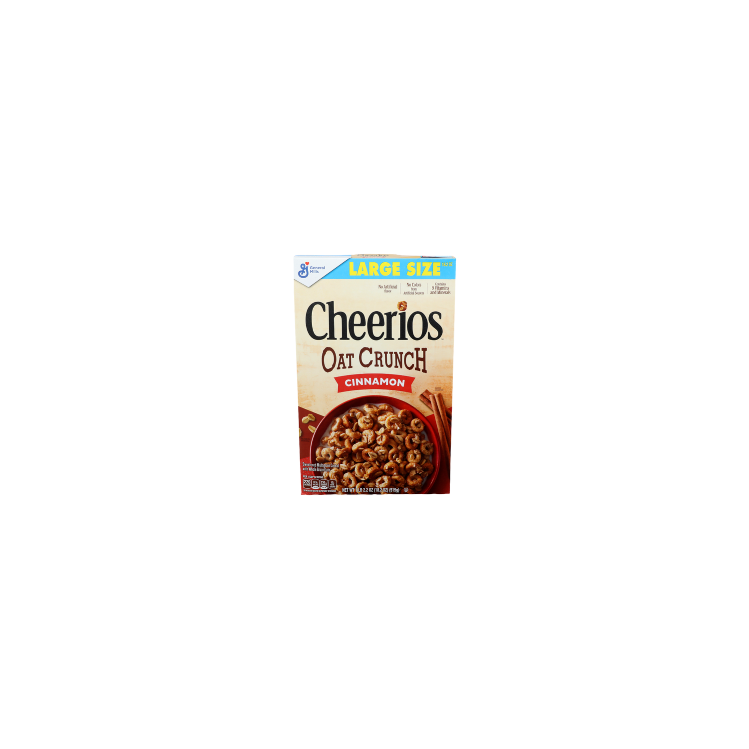 General Mills Cheerios Oat Crunch Cinnamon Sweetened Multigrain Cereal With Whole Grain Oats - 18.2 Ounce Image 1 of 4