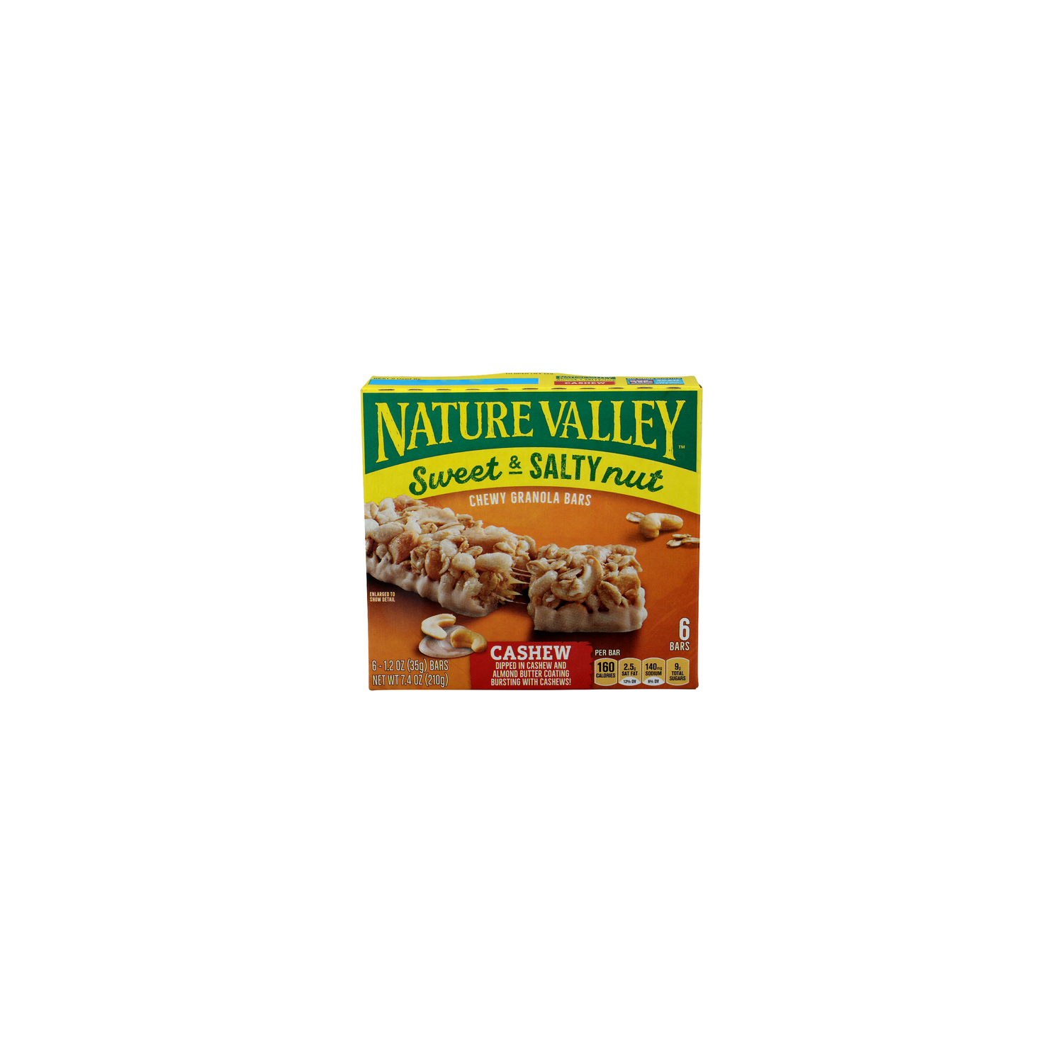 Nature Valley Sweet & Salty Nut Cashew Chewy Granola Bars - 1.233 Ounce - 6 Count Image 1 of 4