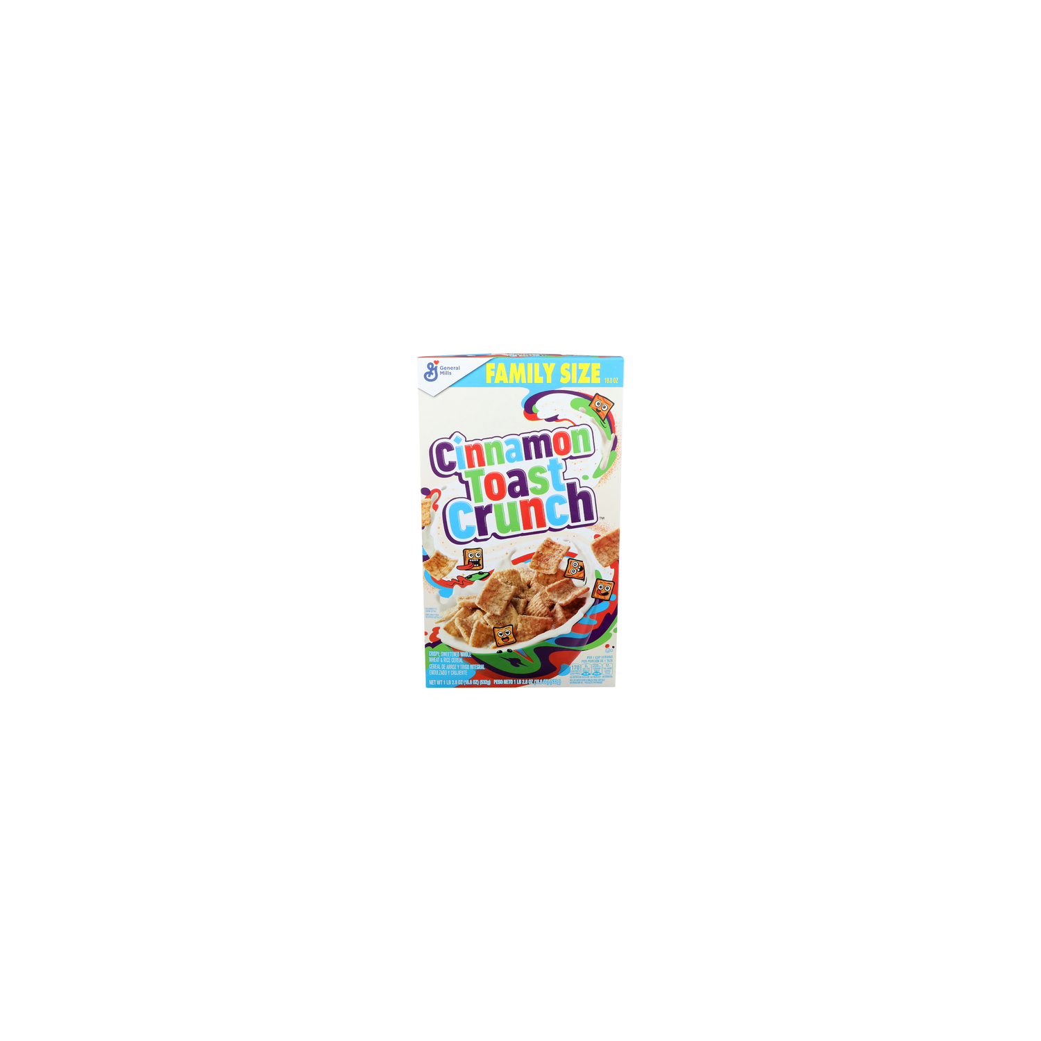 General Mills Cinnamon Toast Crunch Family Size Crispy, Sweetened Whole Wheat & Rice Cereal - 18.8 Ounce Image 1 of 4