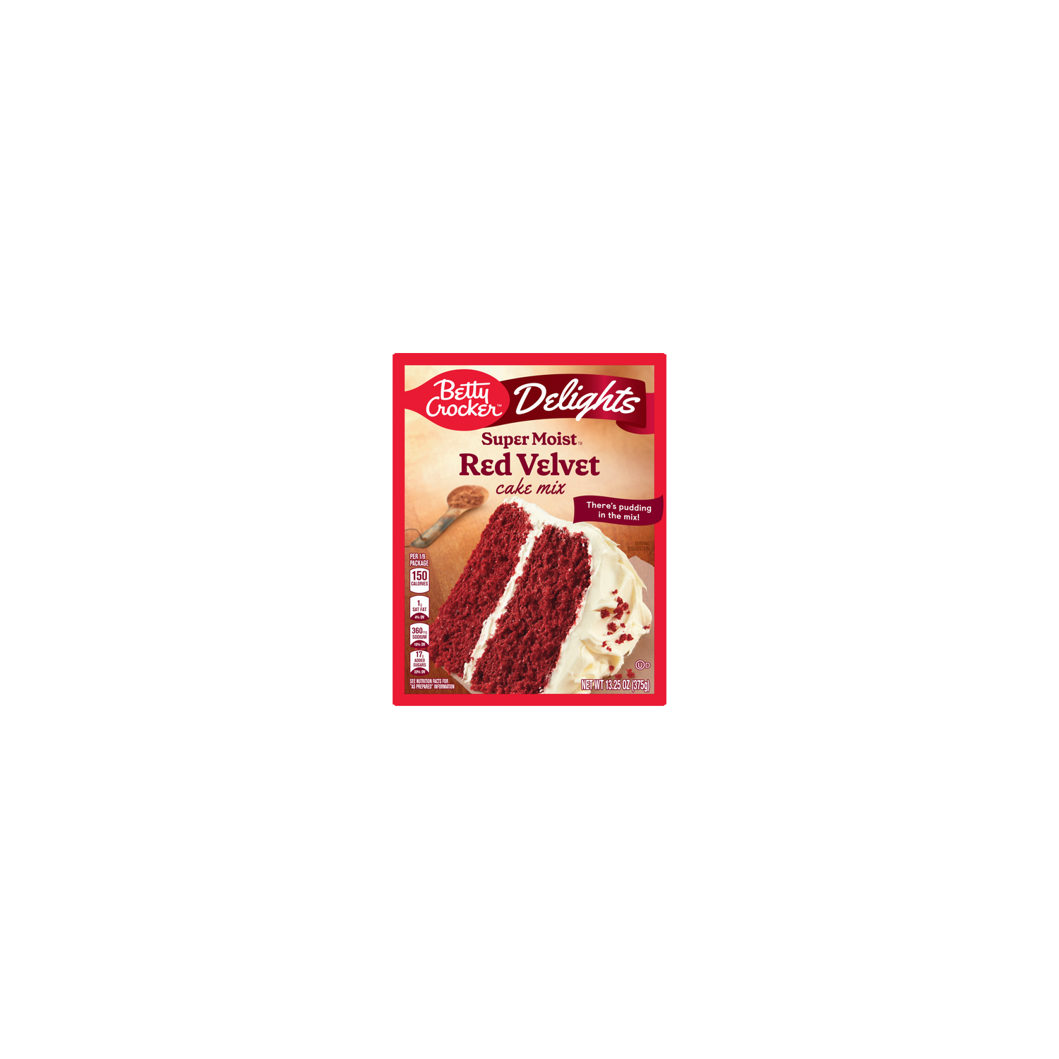 Betty Crocker Delights Super Moist Red Velvet Cake Mix - 13.25 Ounce Image 1 of 2