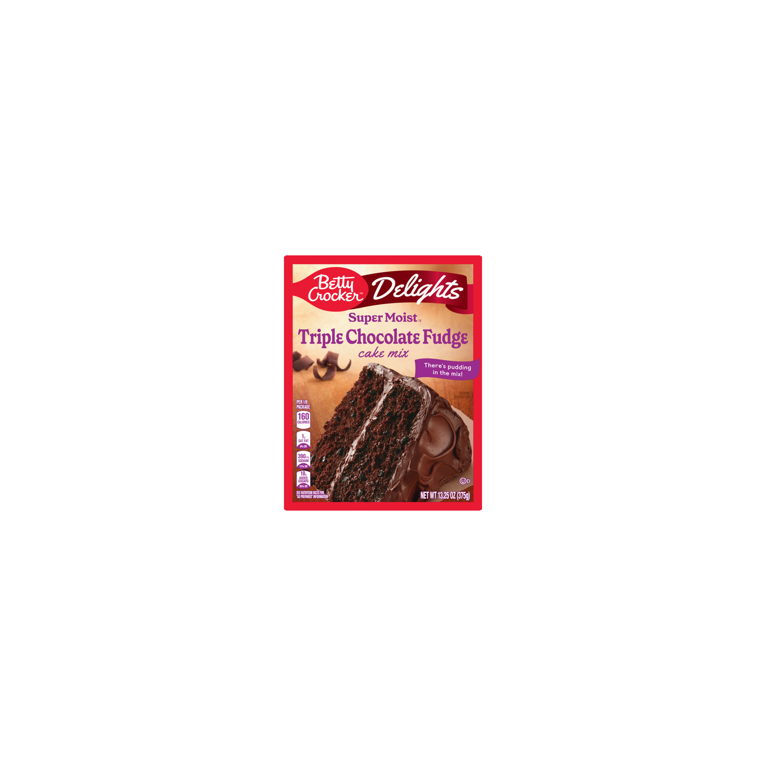 Betty Crocker Delights Super Moist Triple Chocolate Fudge Cake Mix - 13.25 Ounce Image 1 of 2
