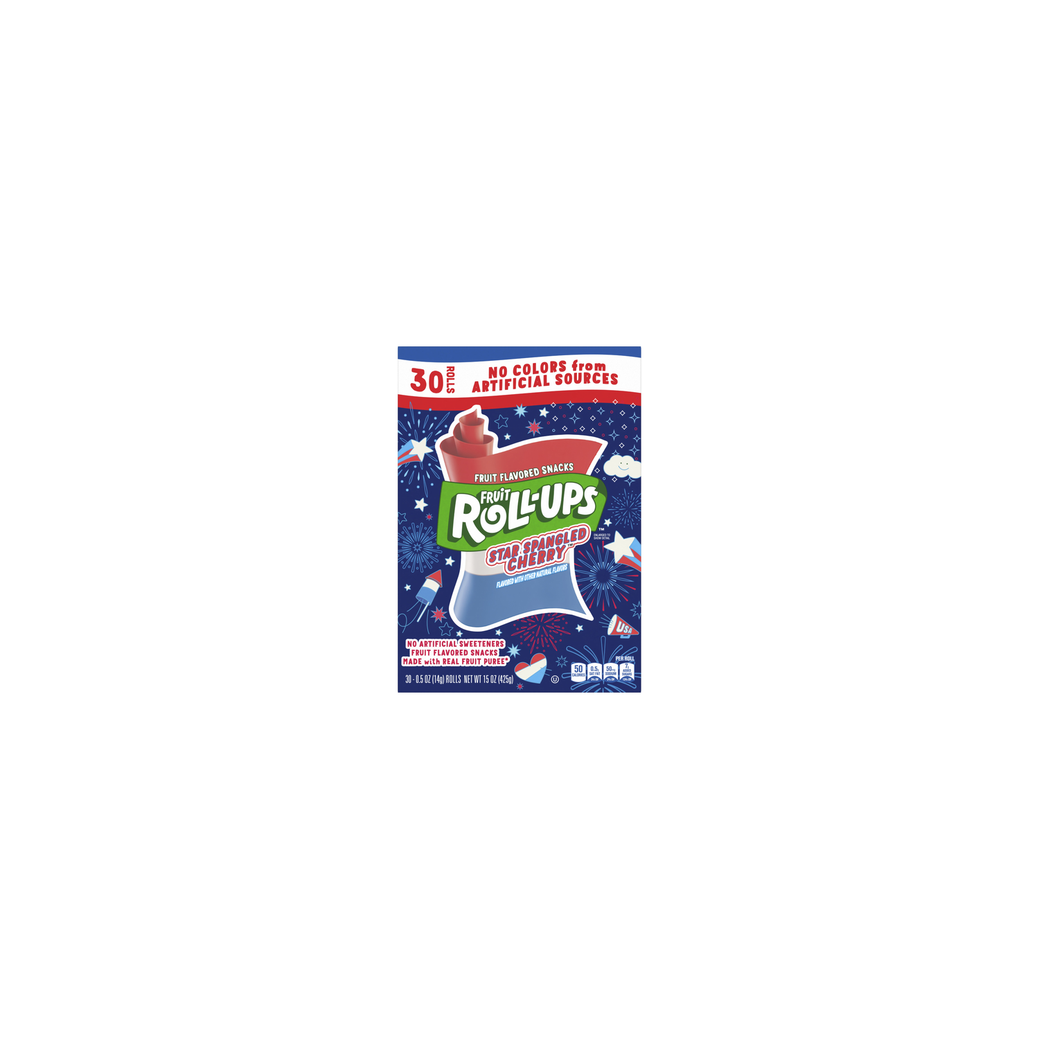 FRUIT ROLL-UPS Star Spangled Cherry Fruit Flavored Snacks - 15 Ounce