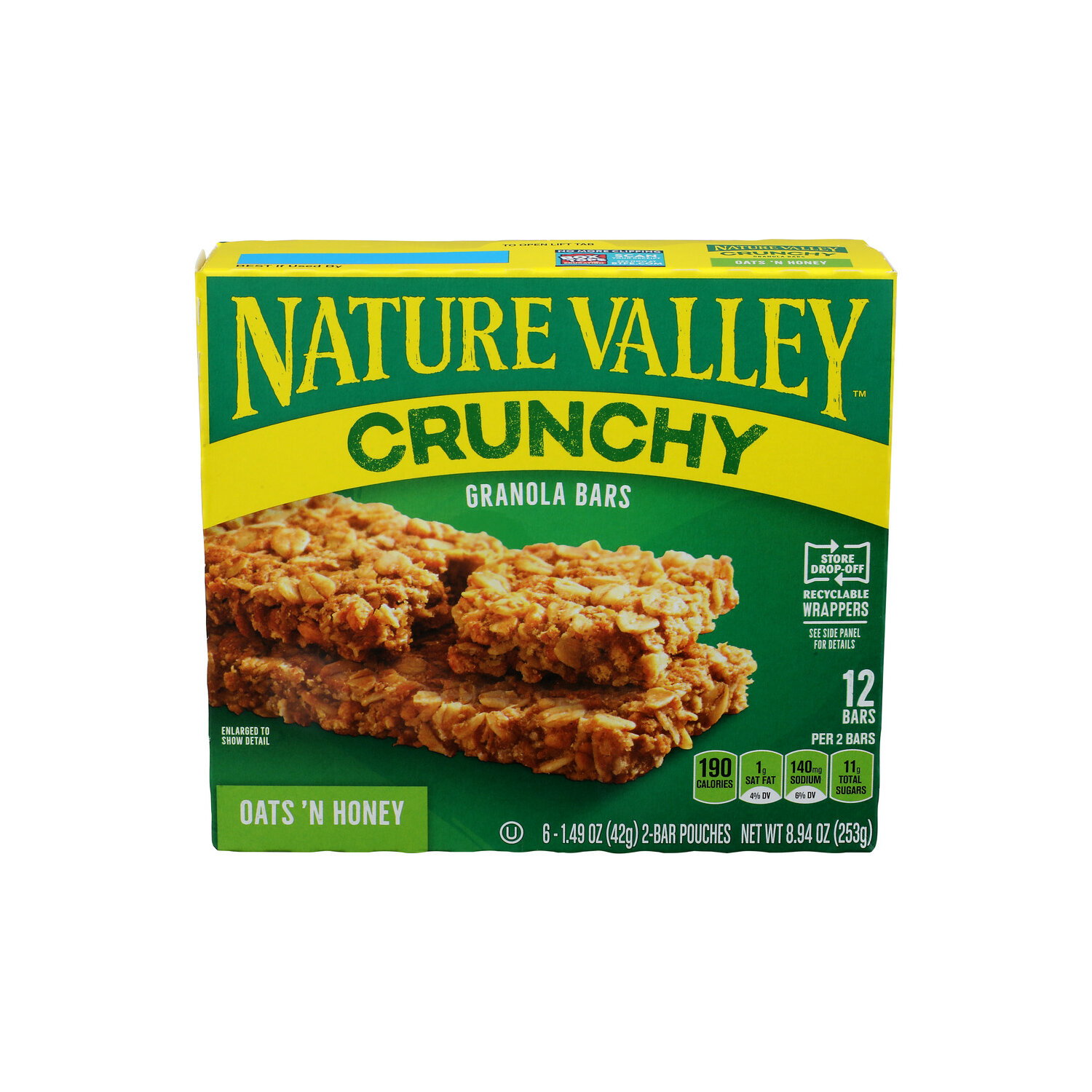 NATURE VALLEY Crunchy Oats 'n Honey Granola Bars - 0.745 Ounce - 12 Count Image 1 of 4