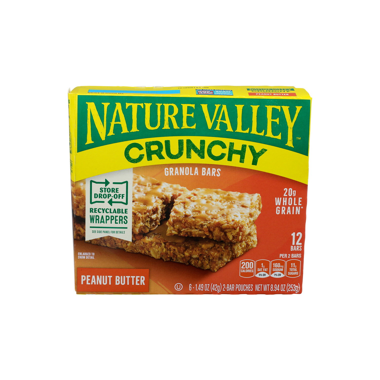 NATURE VALLEY Crunchy Peanut Butter Granola Bars - 0.745 Ounce - 12 Count Image 1 of 4