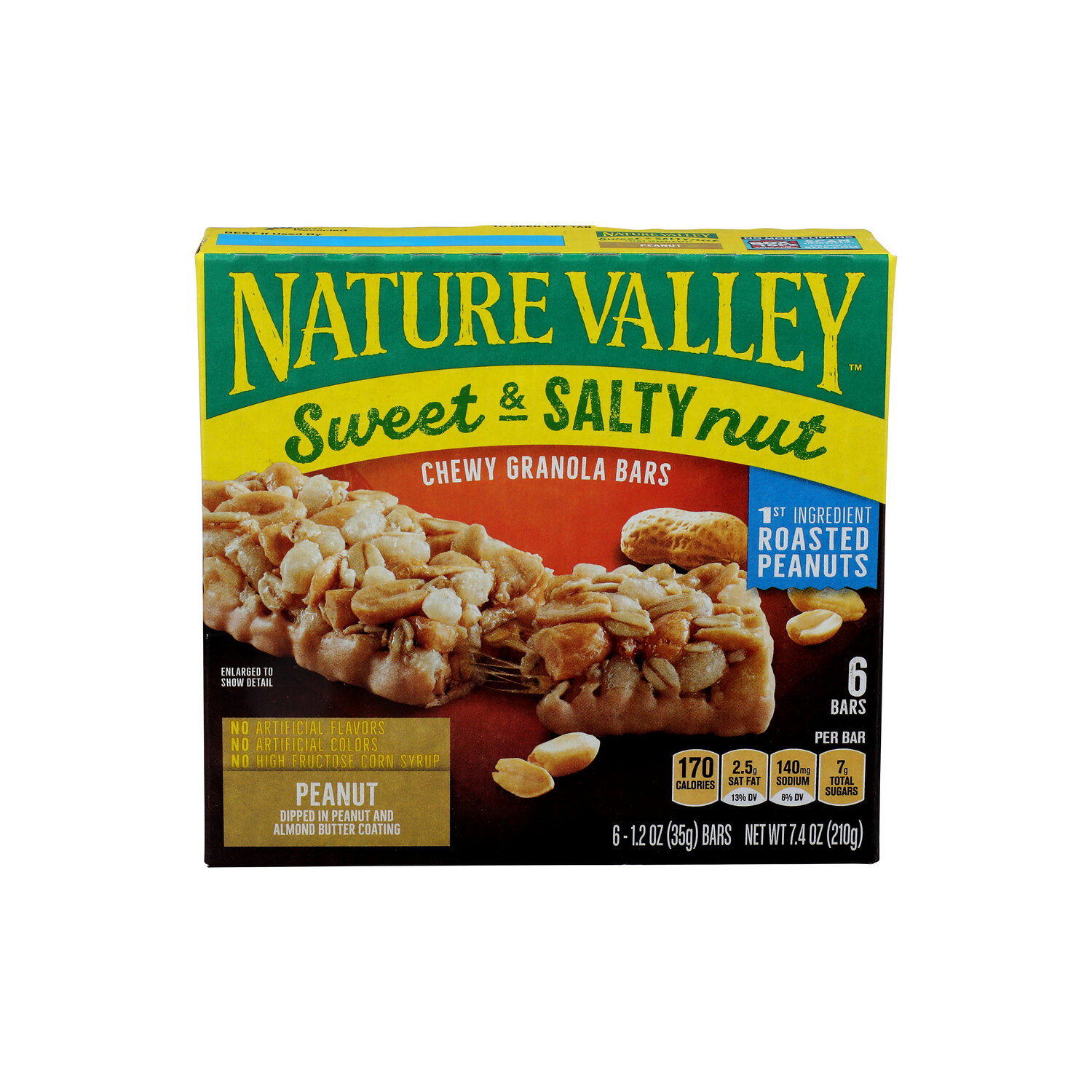 NATURE VALLEY Sweet & Salty Nut Peanut Chewy Granola Bars - 1.233 Ounce - 6 Count Image 1 of 4