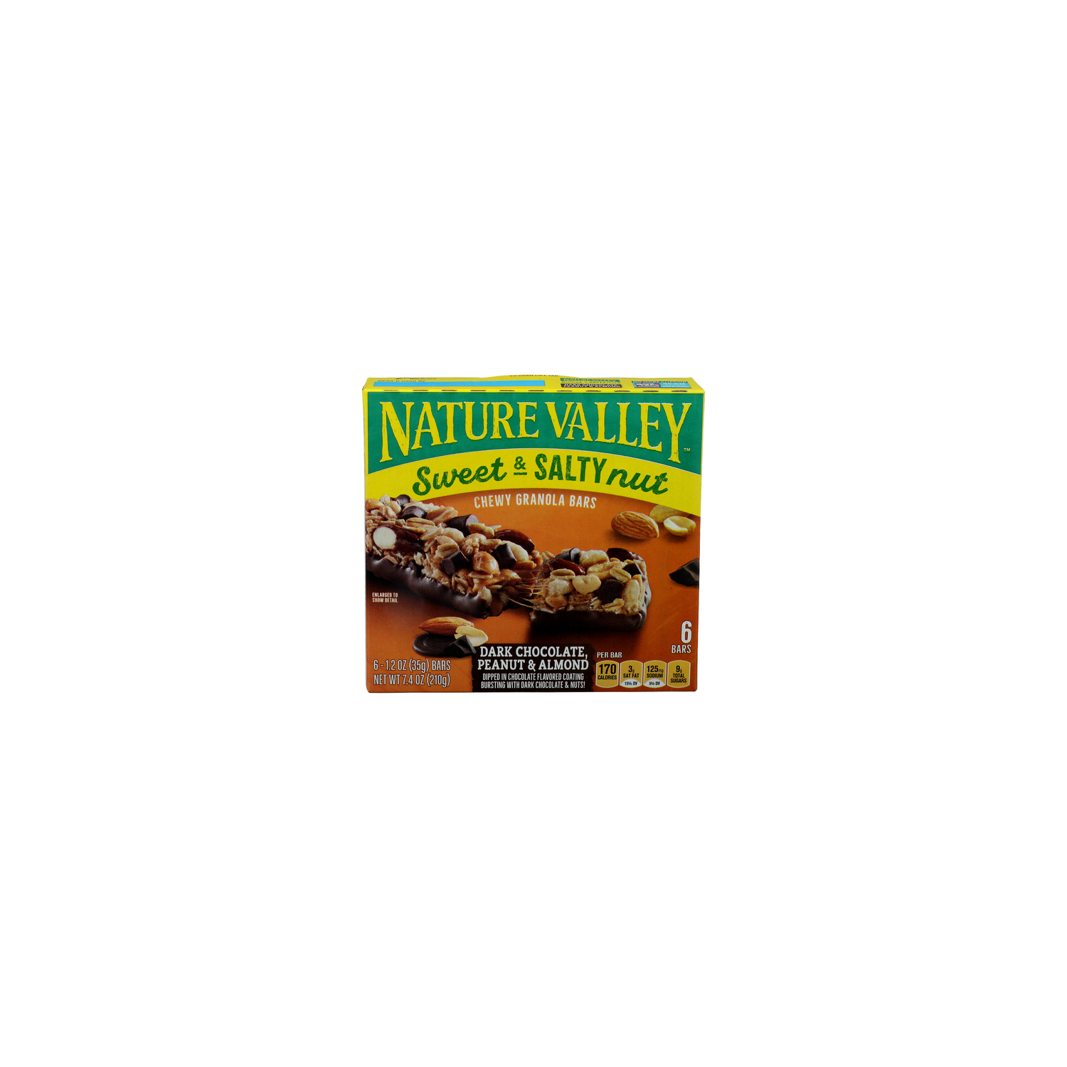 Nature Valley Sweet & Salty Nut Dark Chocolate, Peanut & Almond Chewy Granola Bars - 1.233 Ounce - 6 Count Image 1 of 4