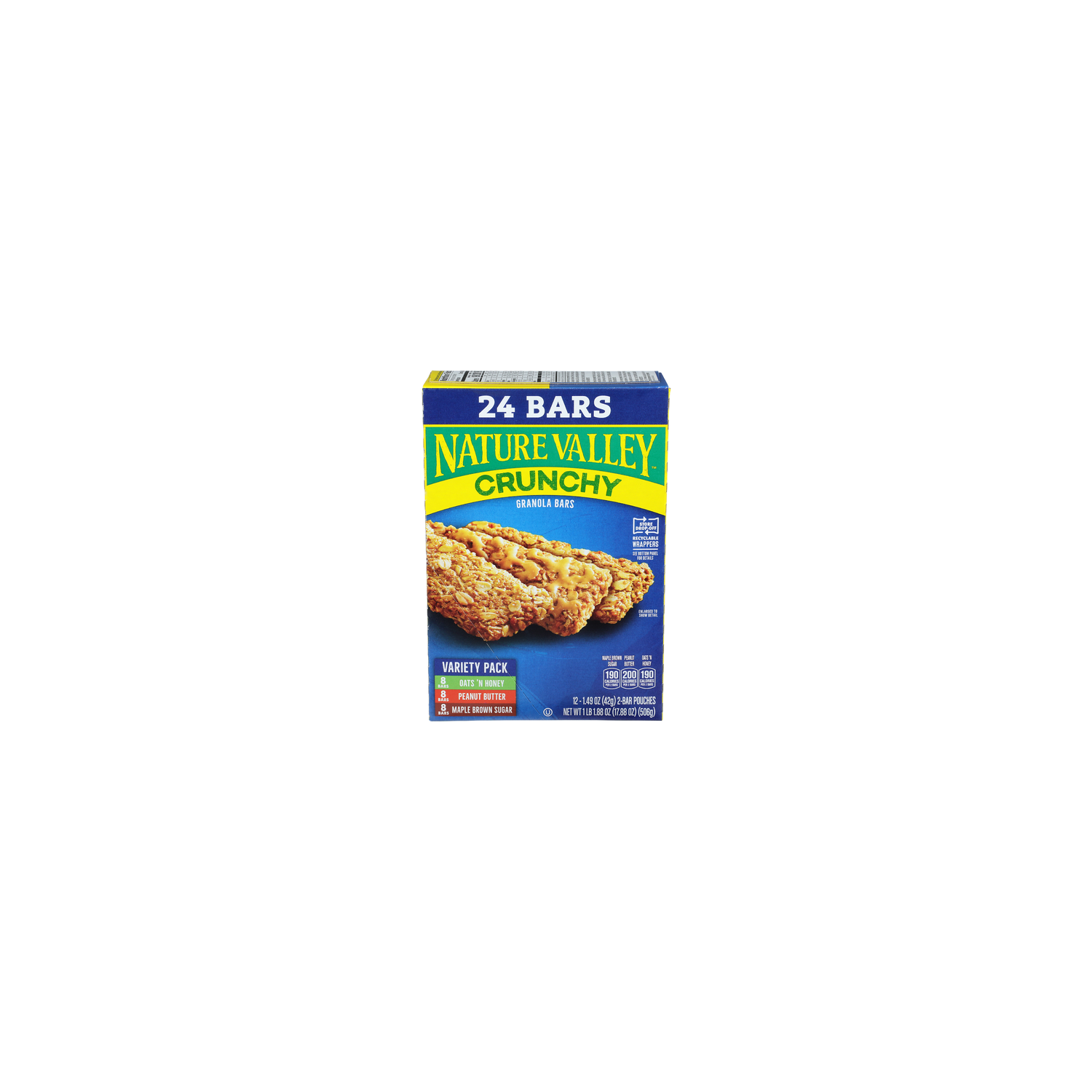 Nature Valley Crunchy Maple Brown Sugar Peanut Butter Oats 'n Honey Granola Bars - 1.49 Ounce - 12 Count Image 1 of 4