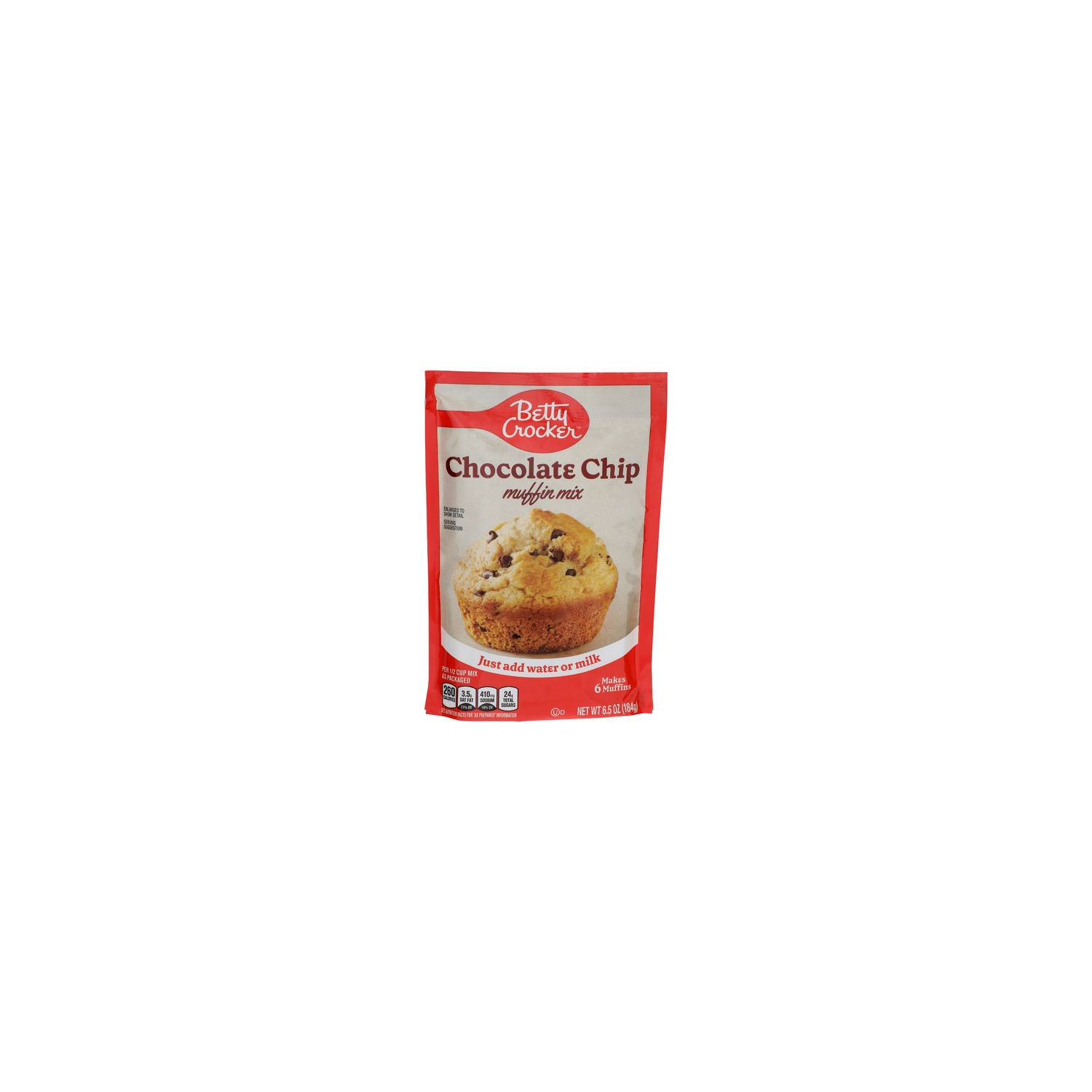 Betty Crocker Chocolate Chip Muffin Mix - 1.083 Ounce - 6 Count Image 1 of 4