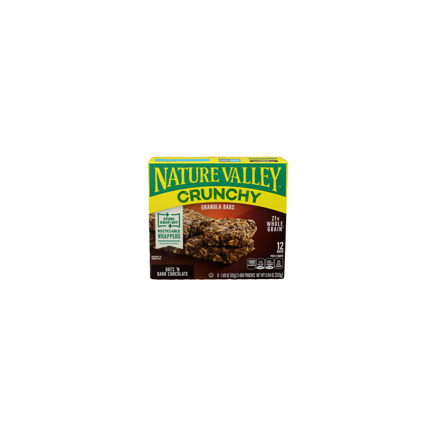 Nature Valley Crunchy Oats 'n Dark Chocolate Granola Bars - 1.49 Ounce - 6 Count Image 1 of 4