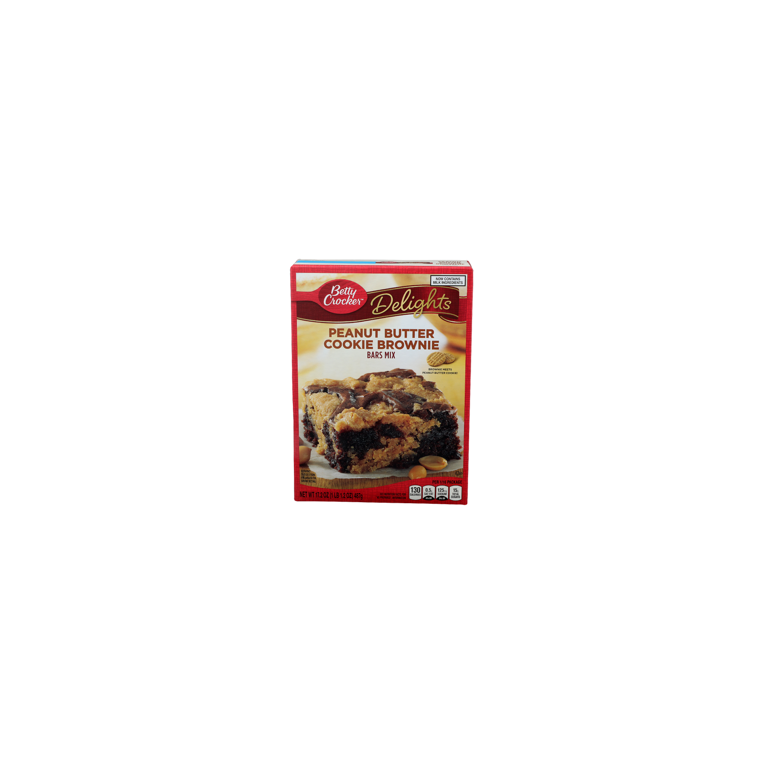 Betty Crocker Delights Peanut Butter Cookie Brownie - 17.2 Ounce Image 1 of 4