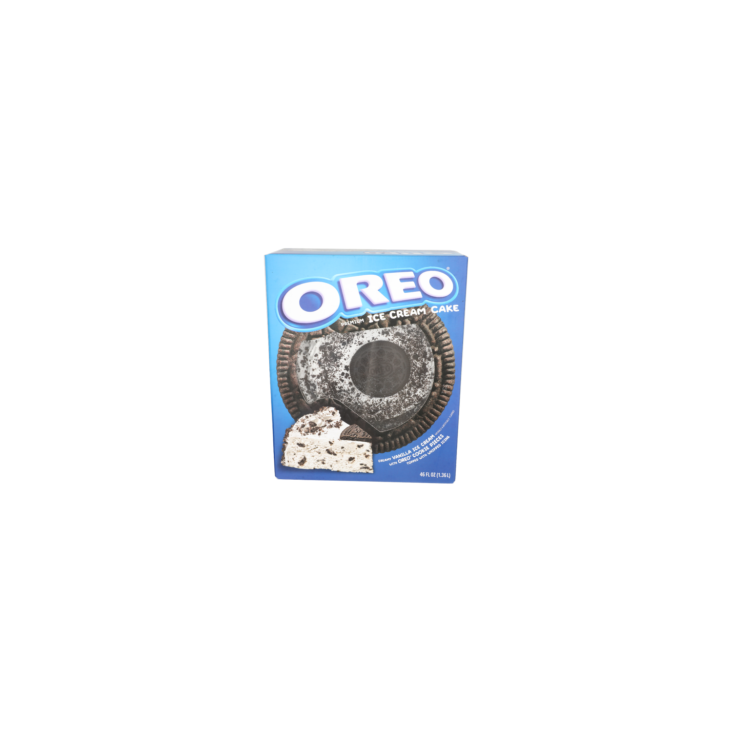 Oreo Creamy Vanilla Ice Cream With Cookie Pieces Topped Whipped Icing Premium Cake - 46 Fluid Ounce Image 1 of 4