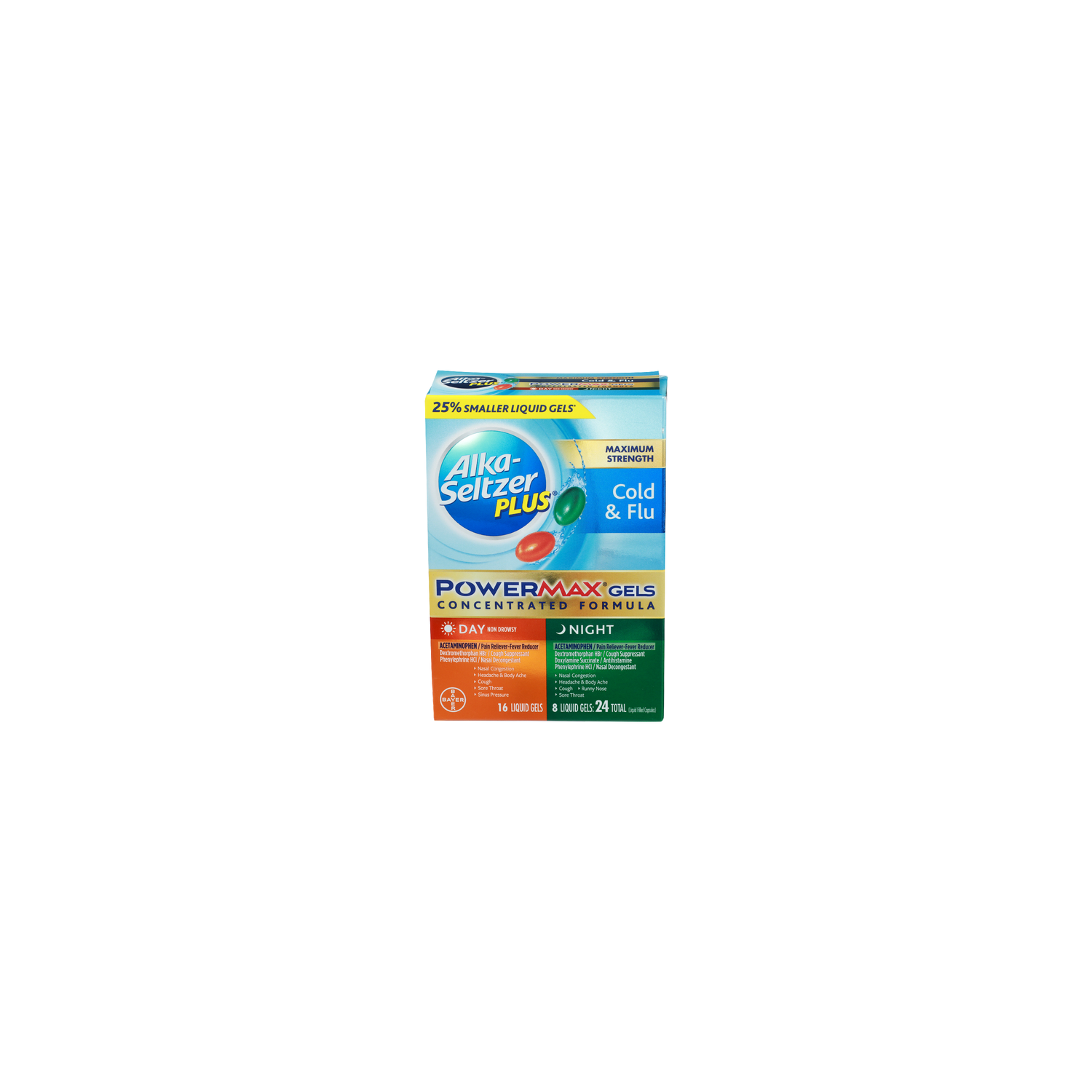 Alka-Seltzer Plus Cold & Flu Plus Powermax Gels - 24 Count Image 1 of 2