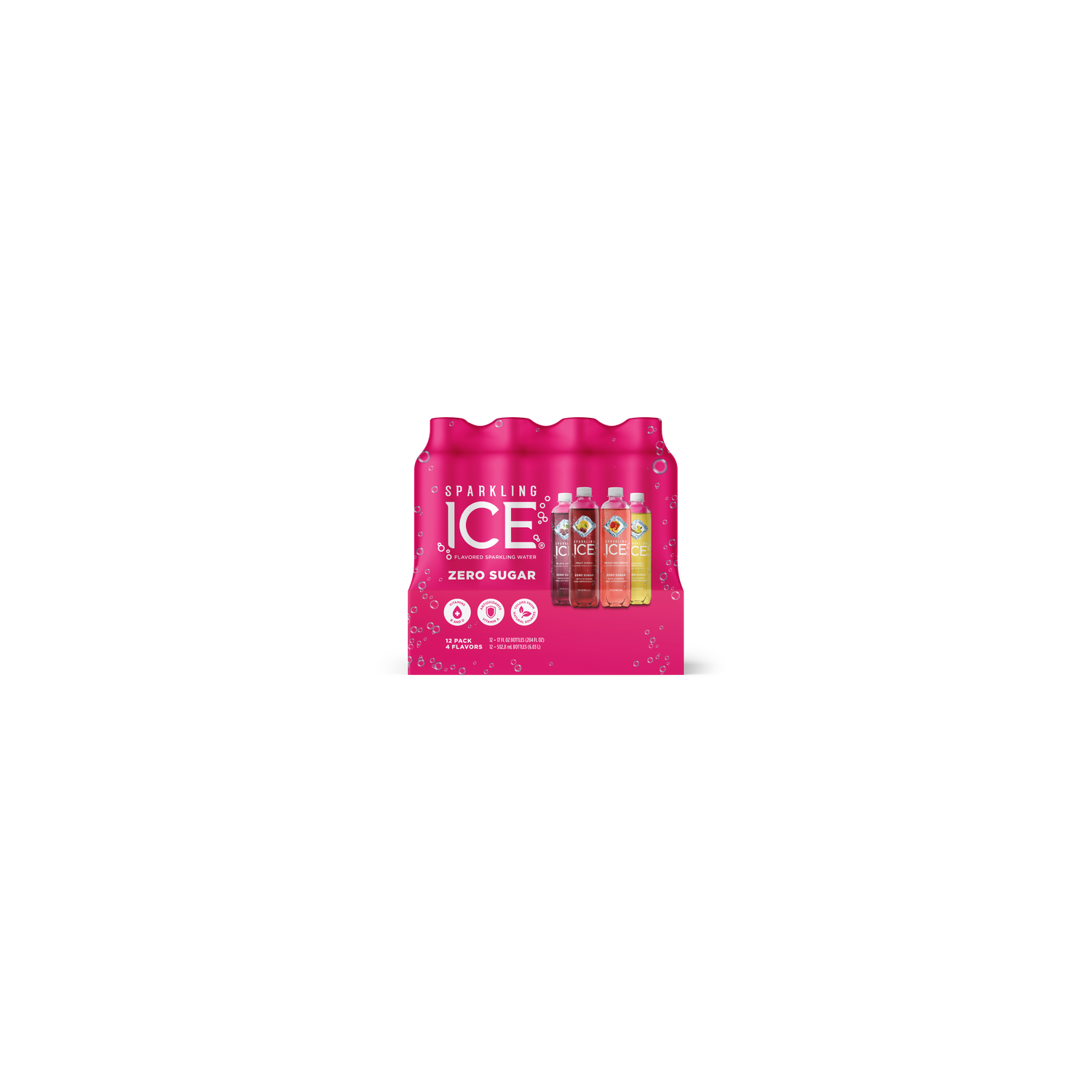 Sparkling Ice Pink Variety Pack, Water - 204 Fluid Ounce