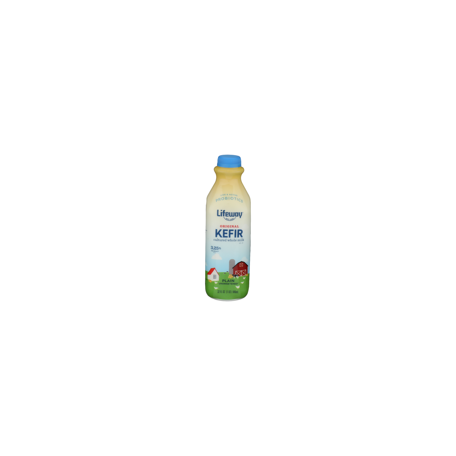 Lifeway Kifir Original Unsweetened Plain Cultured Whole Milk - 32 Fluid Ounce Image 1 of 4