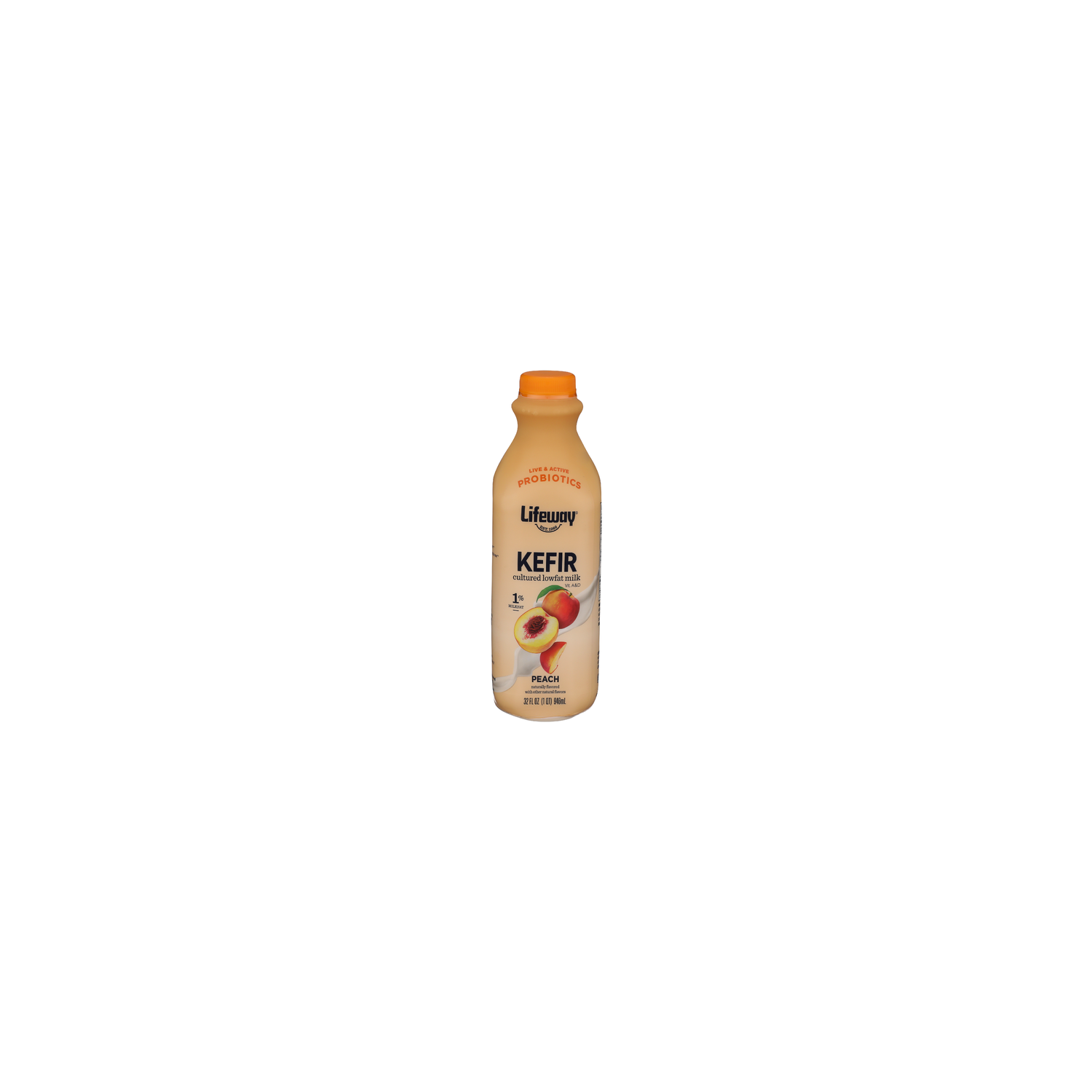 Lifeway Peach Cultured Milk Lowfat Kefir - 32 Fluid Ounce Image 1 of 4