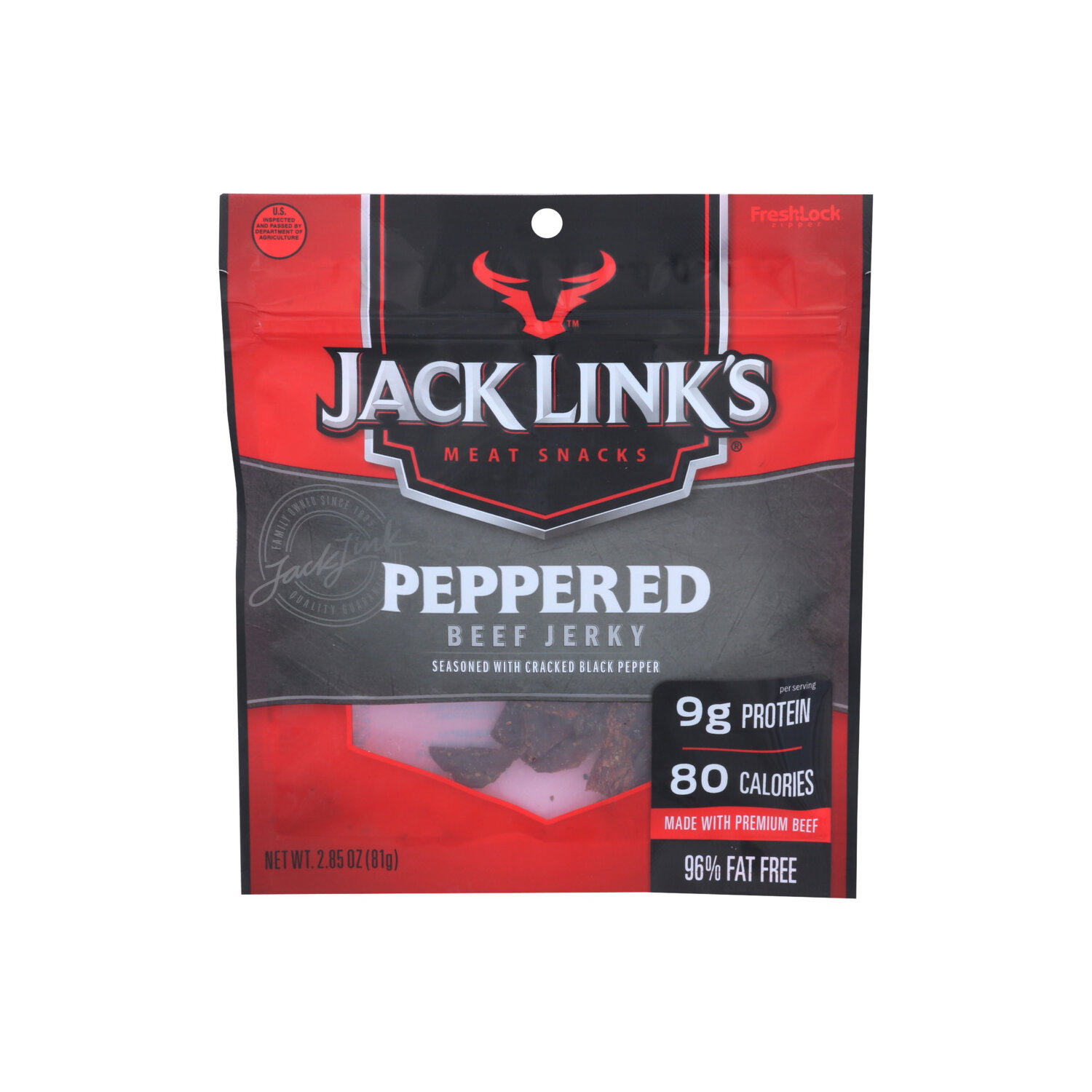 Jack LINK's Peppered Beef Jerkey - 2.85 Ounce Image 1 of 4
