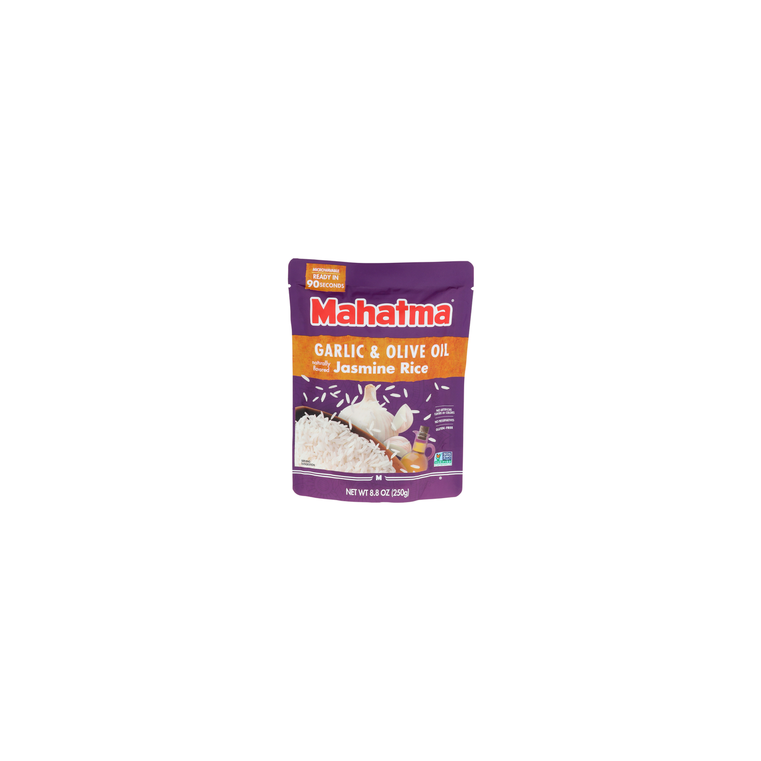 Mahatma Garlic & Olive Oil Jasmine Rice - 8.8 Ounce Image 1 of 4