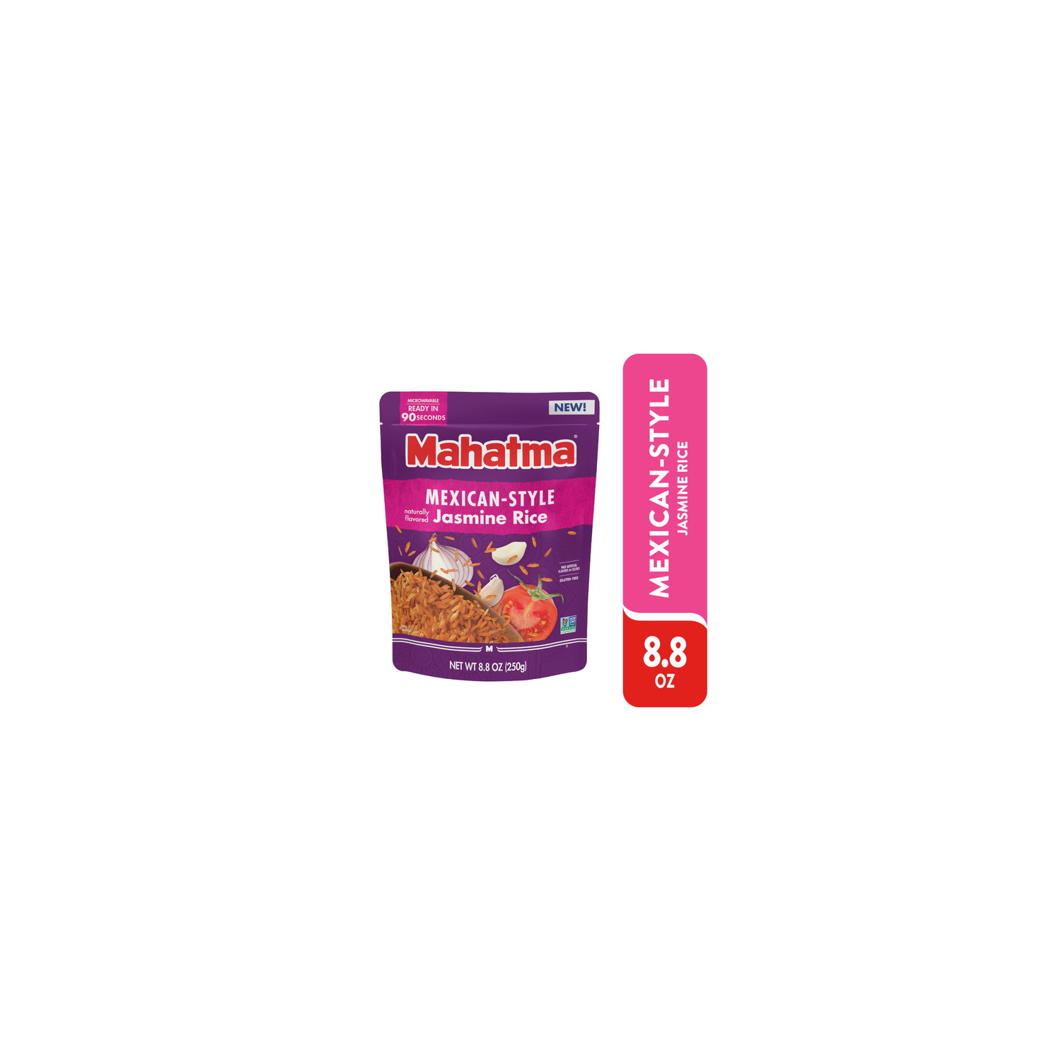 Mahatma Mexican Style Jasmine Rice, Ready To Heat 90 Seconds, Gluten Free, Microwaveable - 8.8 Ounce Image 1 of 4