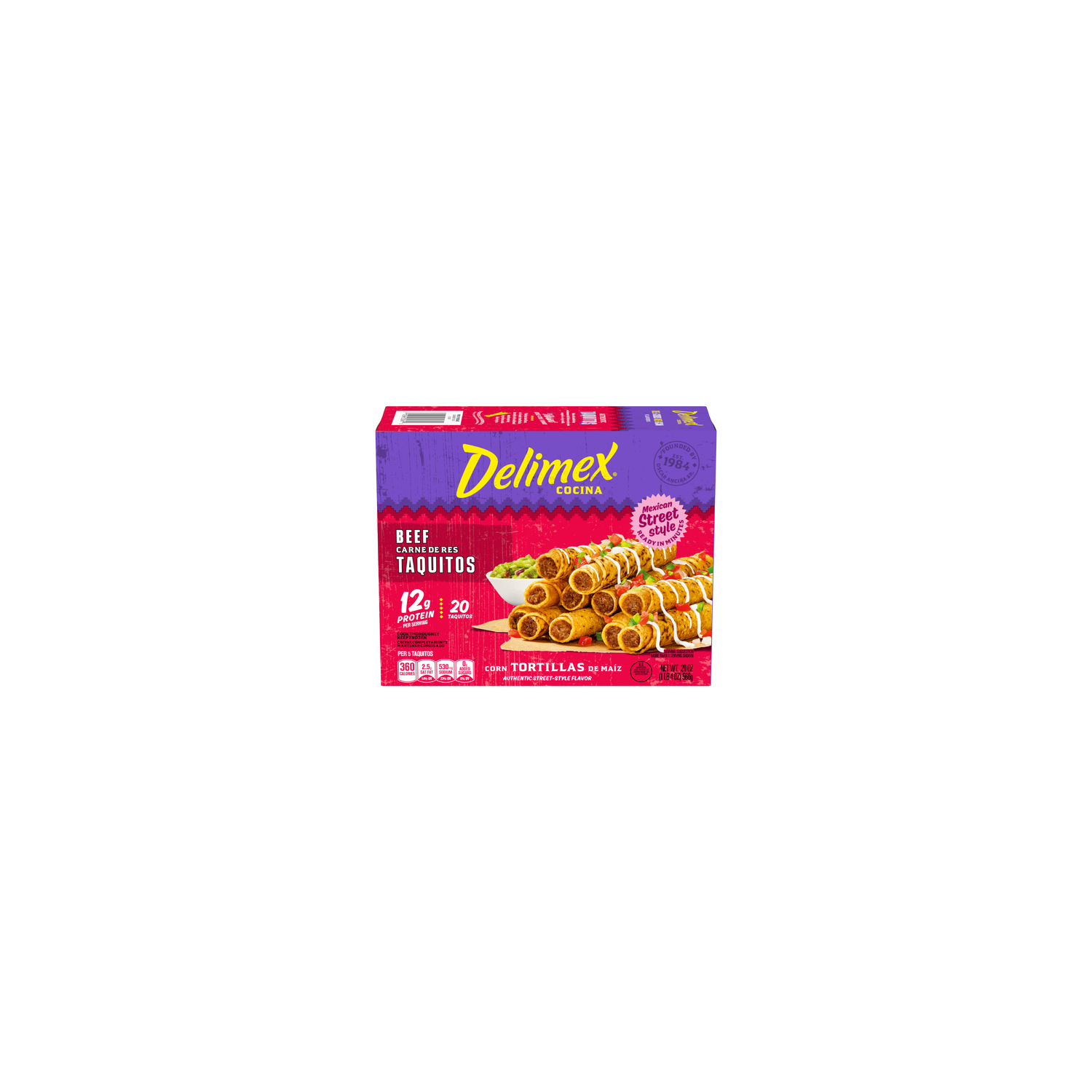 Delimex Beef Taquitos Frozen Snacks, Box - 20 Ounce Image 1 of 2