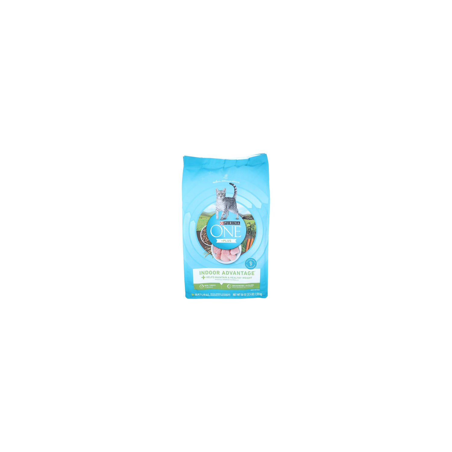 Purina ONE Plus Indoor Advantage Natural Turkey Flavor Dry Cat Food - 56 Ounce Image 1 of 4