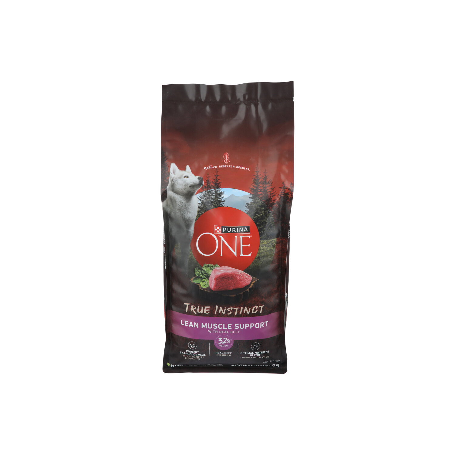 Purina One True Instinct Lean Muscle Support with Real Beef Natural Dog Food - 60.8 Ounce Image 1 of 4