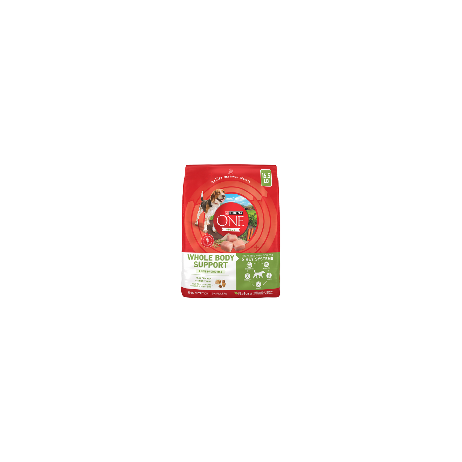 Purina ONE Plus Whole Body Support With Chicken Dry Dog Food - 16.5 Pound Image 1 of 4