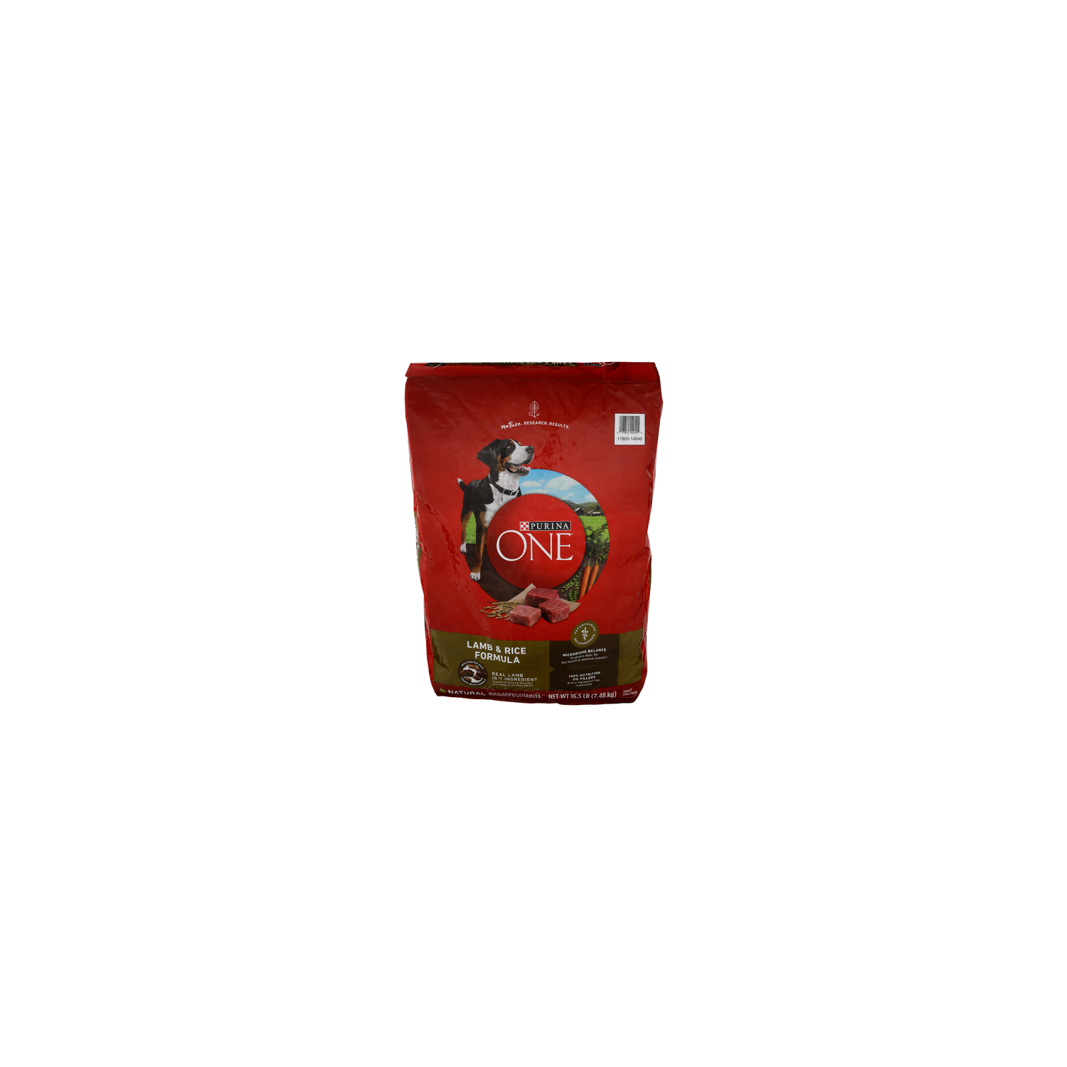 Purina One Lamb & Rice Formula Natural With Added Vitamins, Minerals & Nutrients Adult Dog Food - 16.5 Pound Image 1 of 4