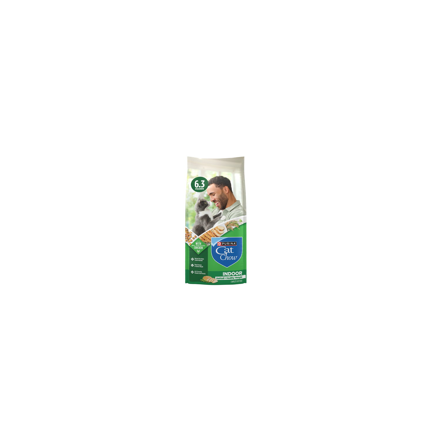 Purina Cat Chow Indoor Dry Food, Hairball + Healthy Weight - 6.3 Pound Image 1 of 4
