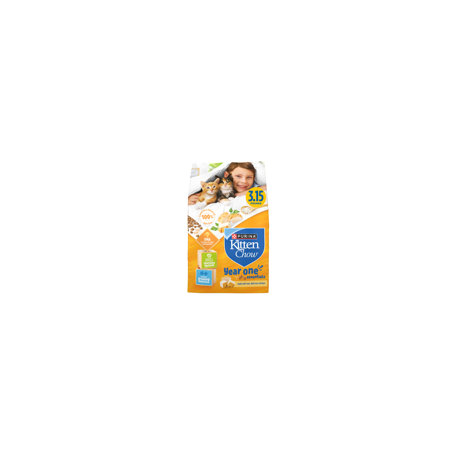 Purina Kitten Chow Cat Dry Food Chicken - 3.15 Pound Image 1 of 4