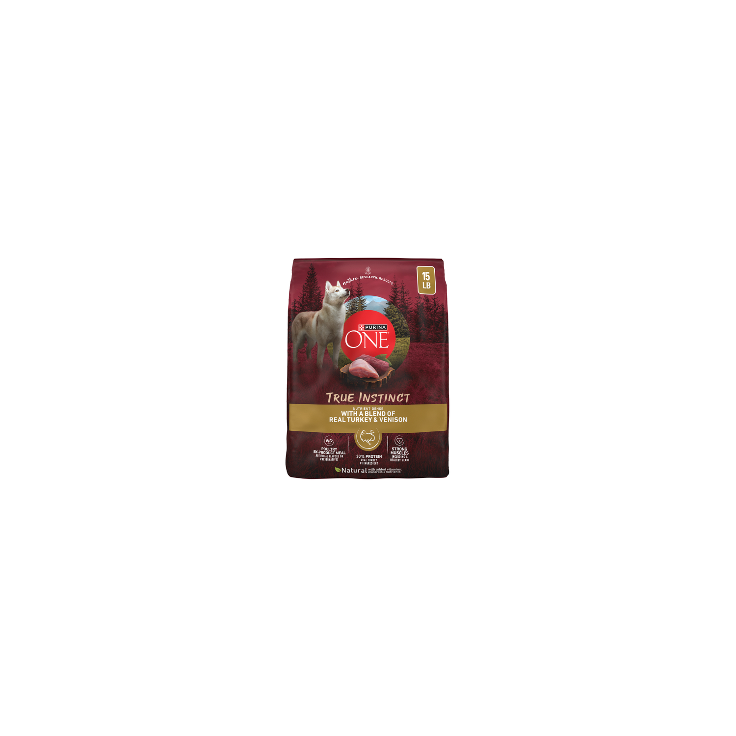 Purina ONE True Instinct With A Blend Of Real Turkey And Venison Dry Dog Food - 15 Pound Image 1 of 4