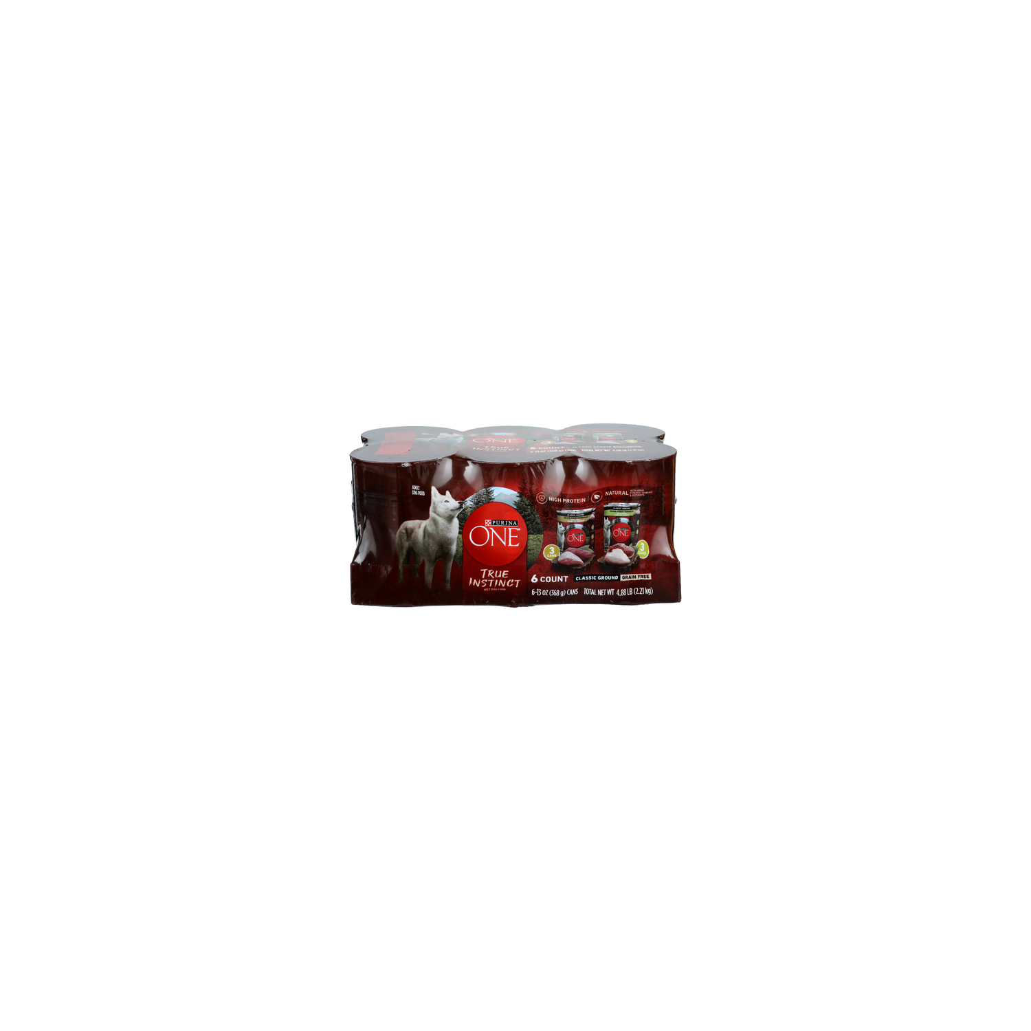 Purina ONE Variety Pack High Protein Wet Dog Food - 0.813 Pound - 6 Count Image 1 of 4