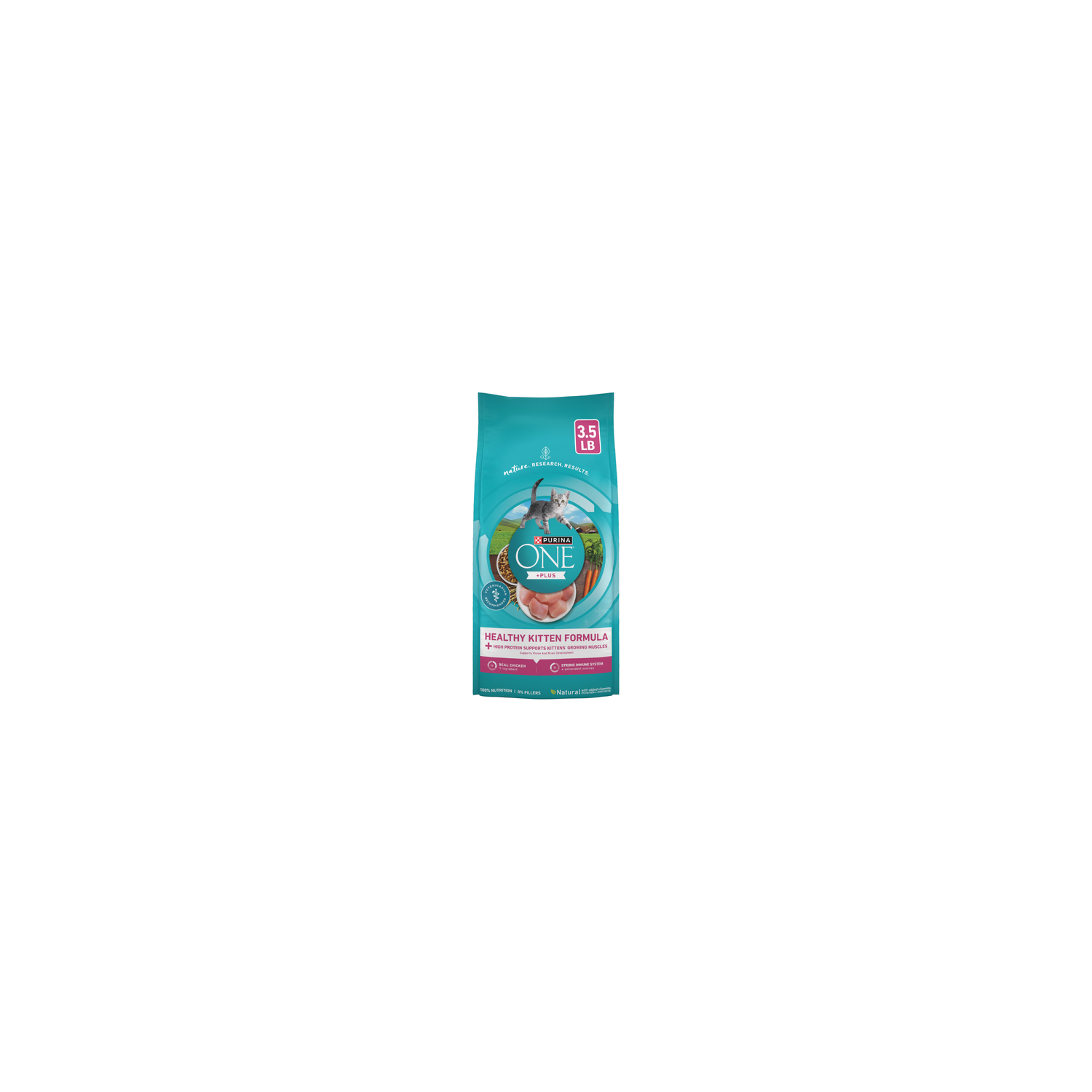 Purina ONE High Protein, Natural Dry Kitten Food, +Plus Healthy Formula - 3.5 Pound Image 1 of 4