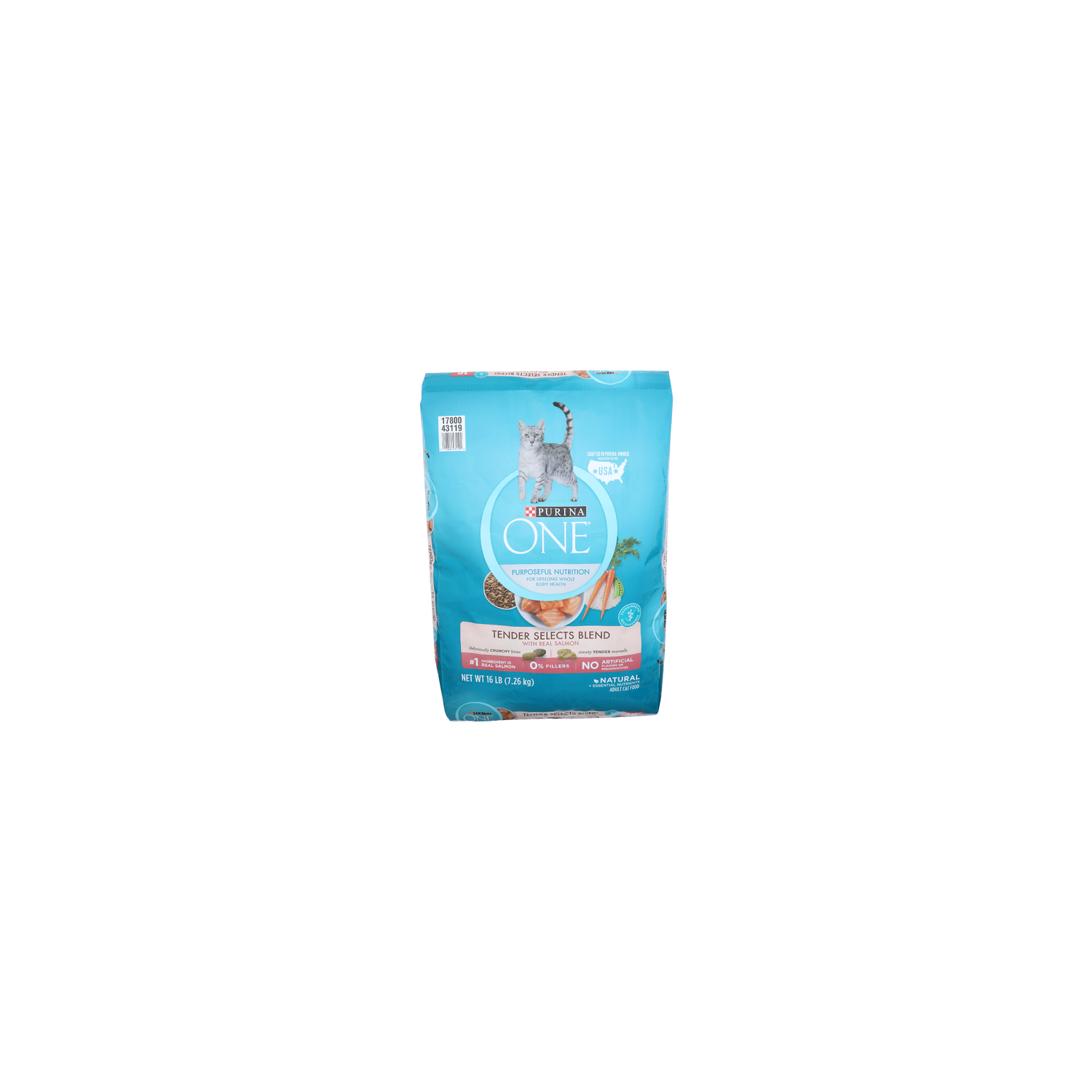 Purina ONE Tender Select Blends Salmon Flavor Dry Cat Food - 16 Pound Image 1 of 4
