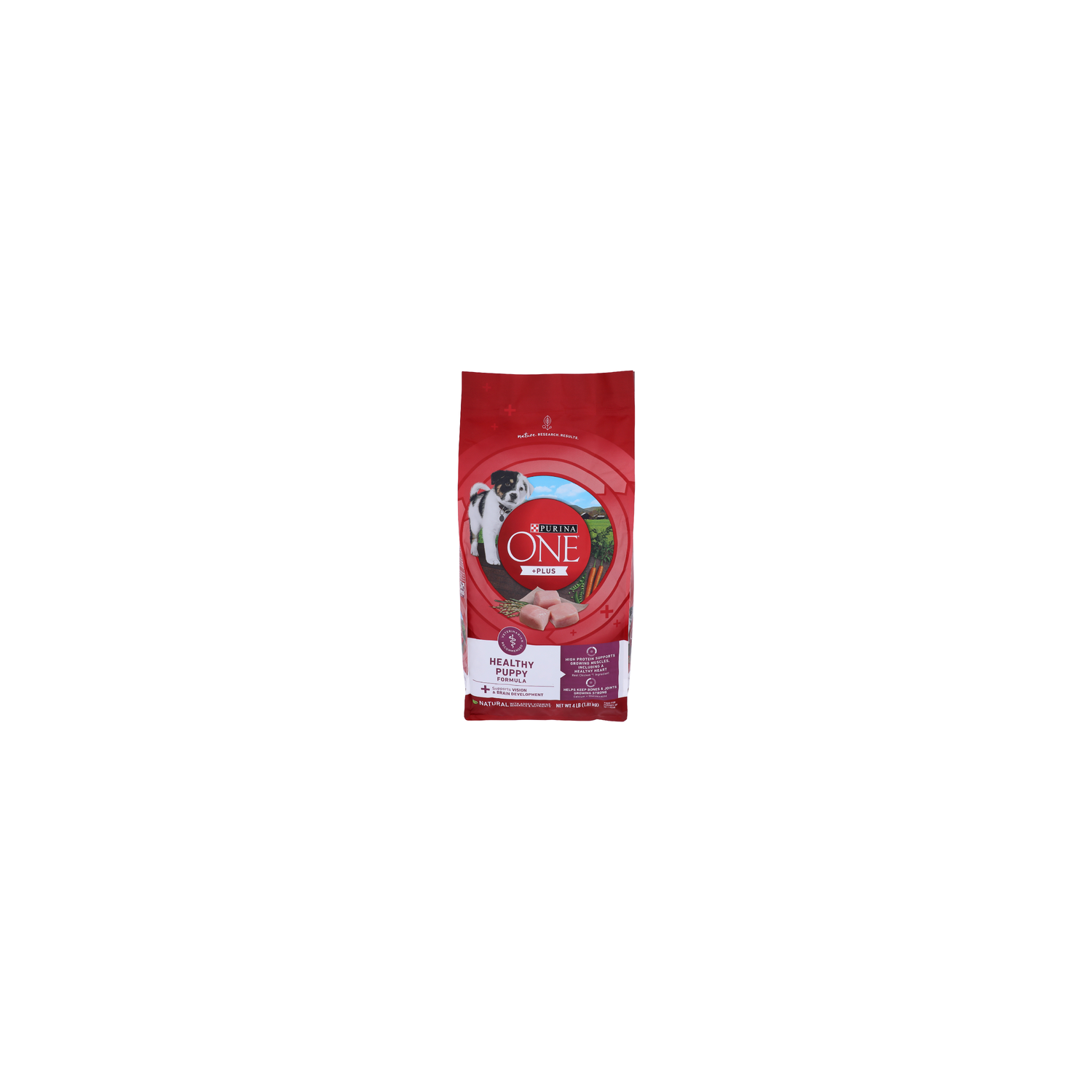 Purina Natural With Added Vitamins, Minerals & Nutrients One +Plus Food For Puppies - 4 Pound Image 1 of 4