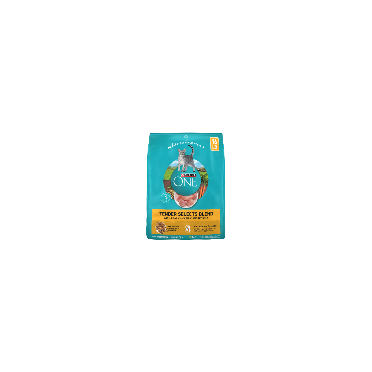 Purina ONE Natural Dry Cat Food, Tender Selects Blend With Real Chicken - 16 Pound Image 1 of 4