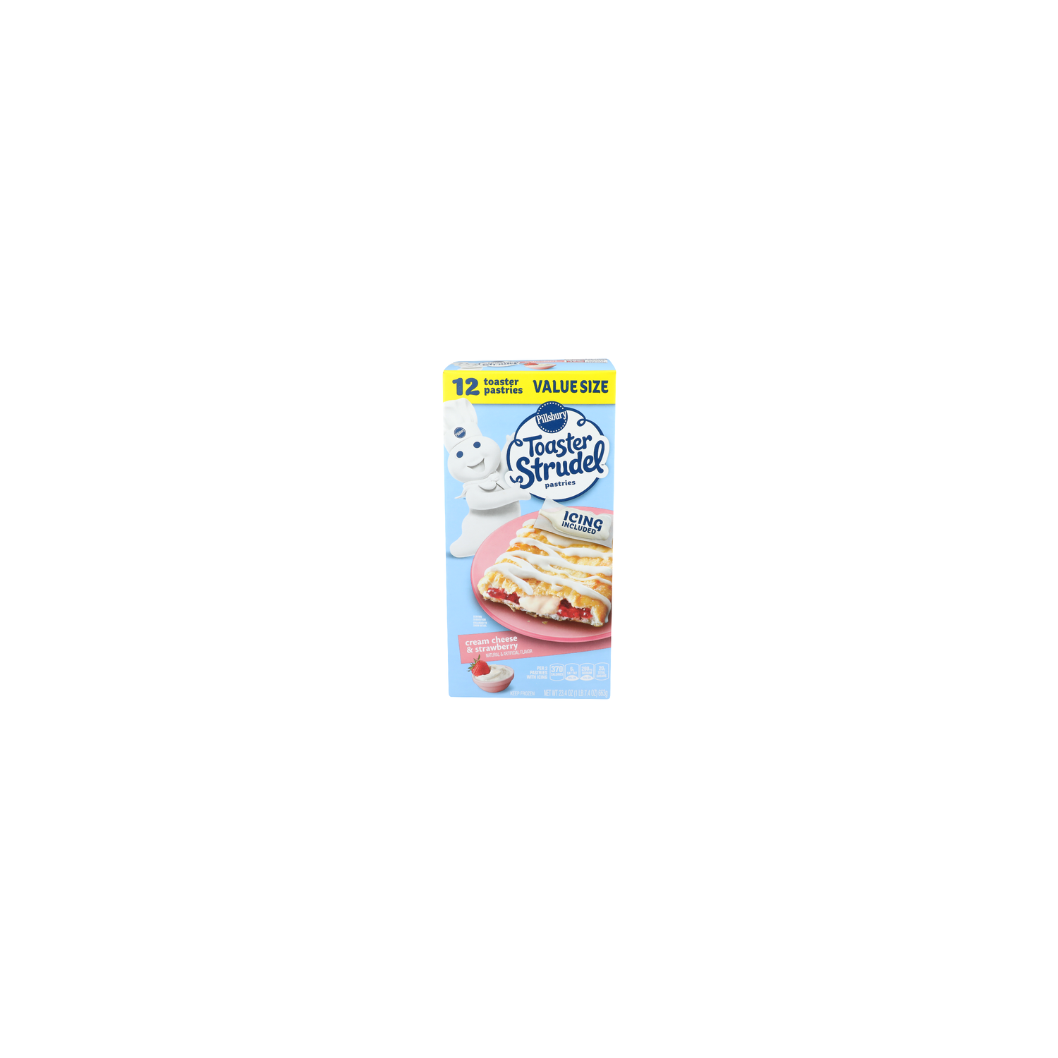 Pillsbury Toaster Strudel Pastries Cream Cheese & Strawberry - 1.95 Ounce - 12 Count Image 1 of 4