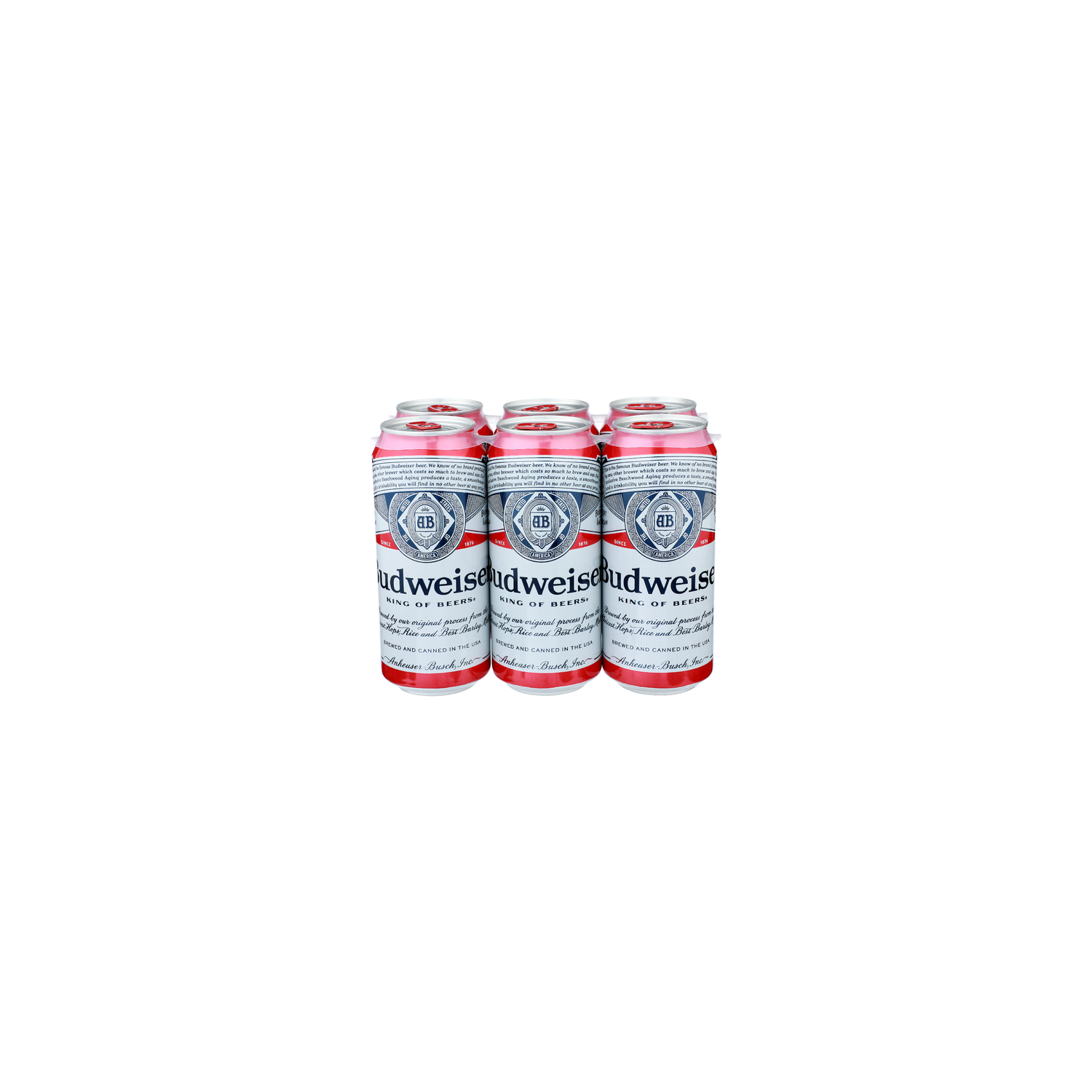 Budweiser Lager Beer - 16 Fluid Ounce - 6 Count Image 1 of 2