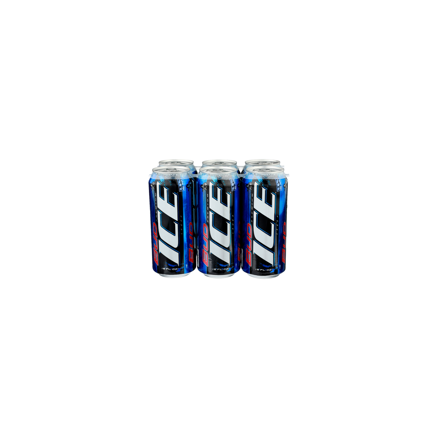 Bud Ice Premium Lager - 16 Fluid Ounce - 6 Count Image 1 of 2