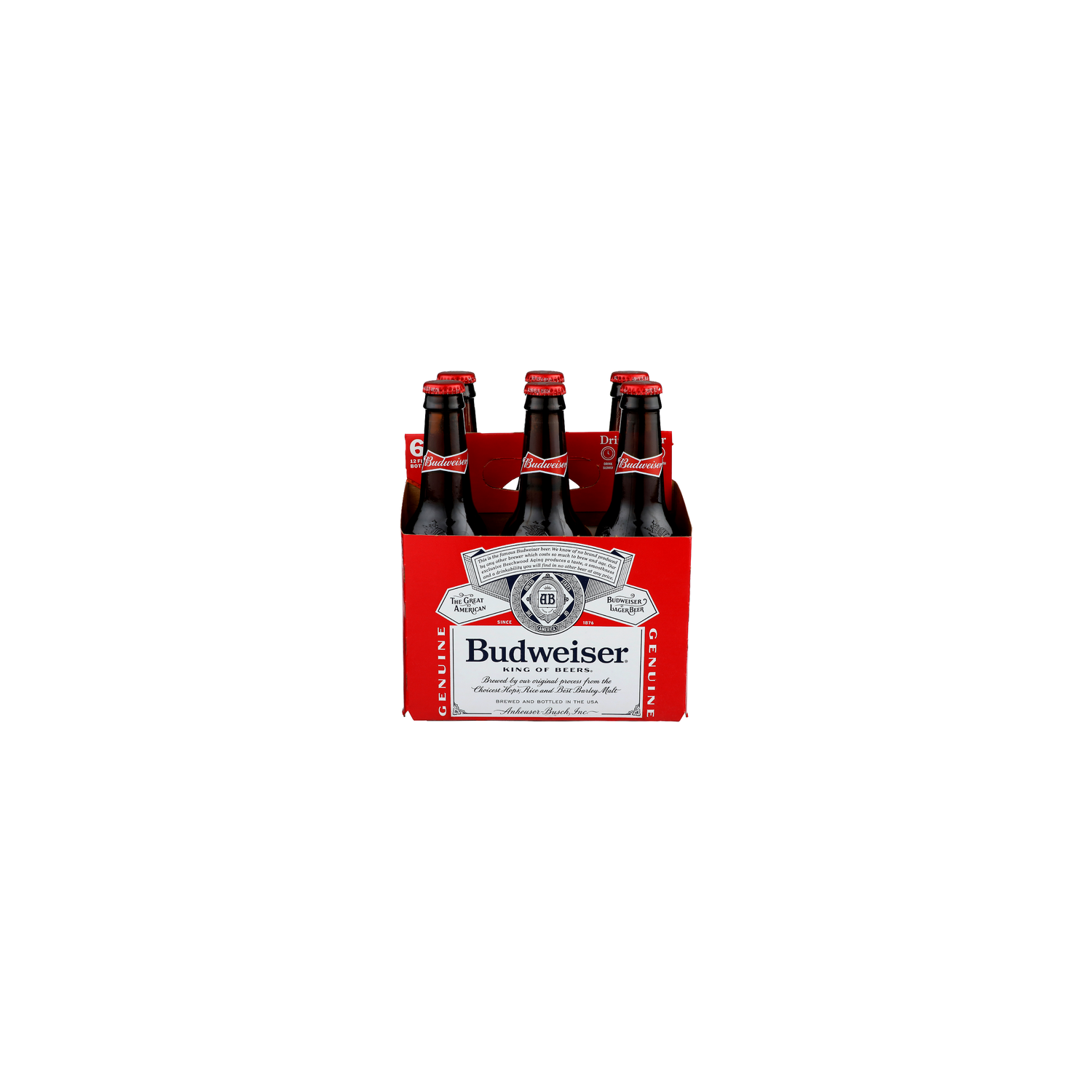 Budweiser Lager Beer - 12 Fluid Ounce - 6 Count Image 1 of 2