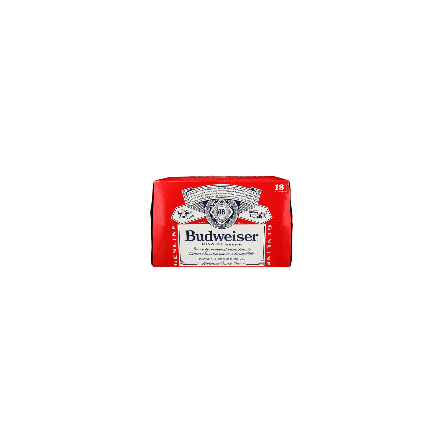 Budweiser Lager Beer - 12 Fluid Ounce - 18 Count Image 1 of 2