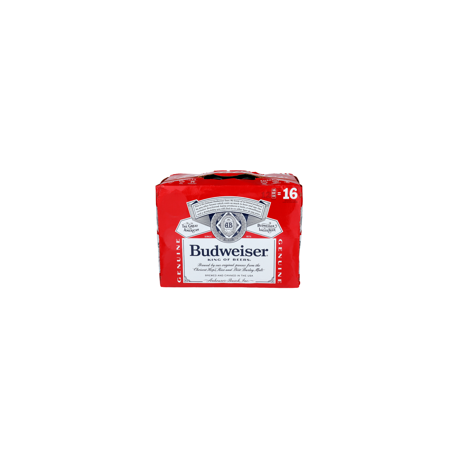 Budweiser Lager Beer - 16 Ounce - 12 Count Image 1 of 2