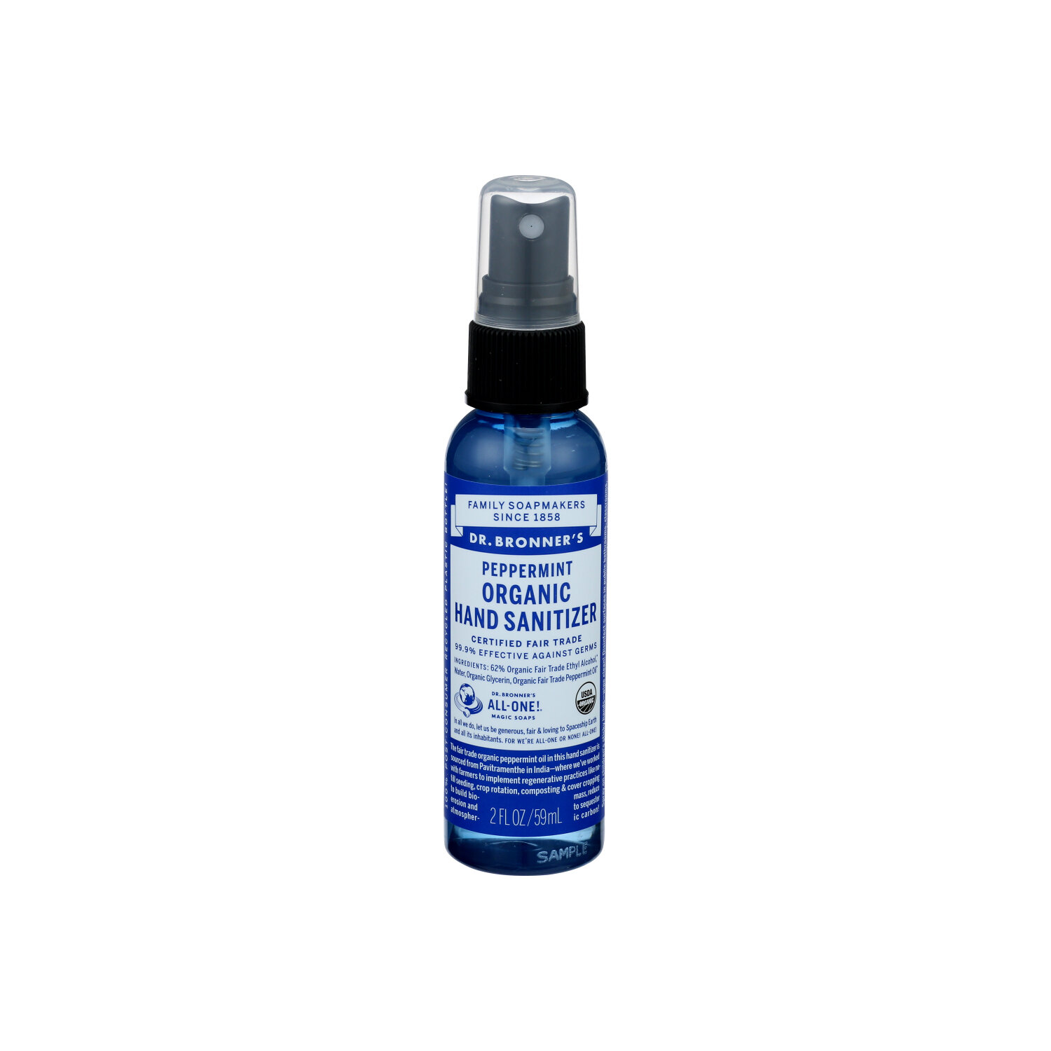 DR. BRONNER's Hand Sanitizer Peppermint - 2 Fluid Ounce - Brookshire's