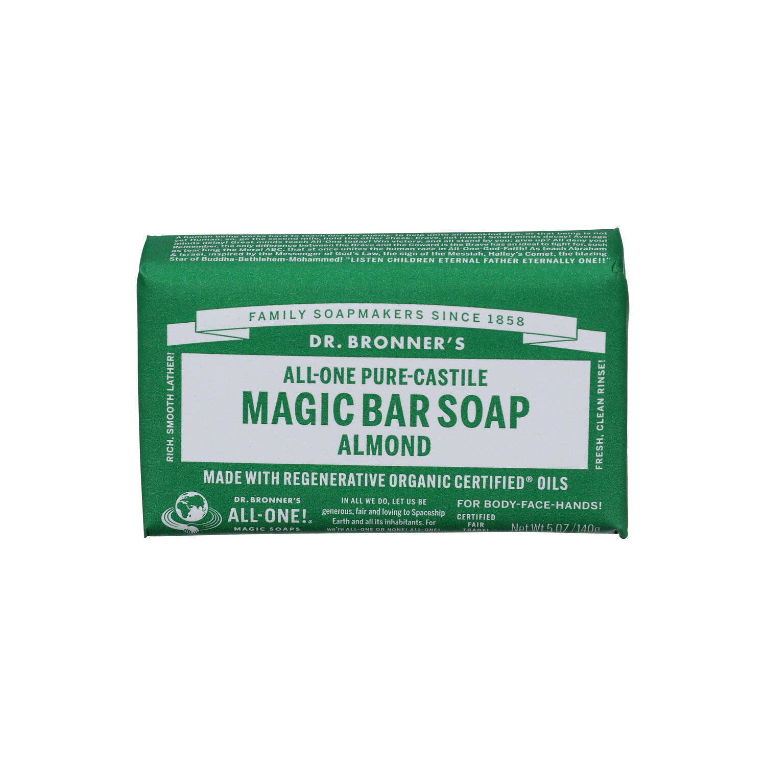 DR. BRONNER's Almond Bar Soap All-One Hemp - 5 Ounce Image 1 of 3