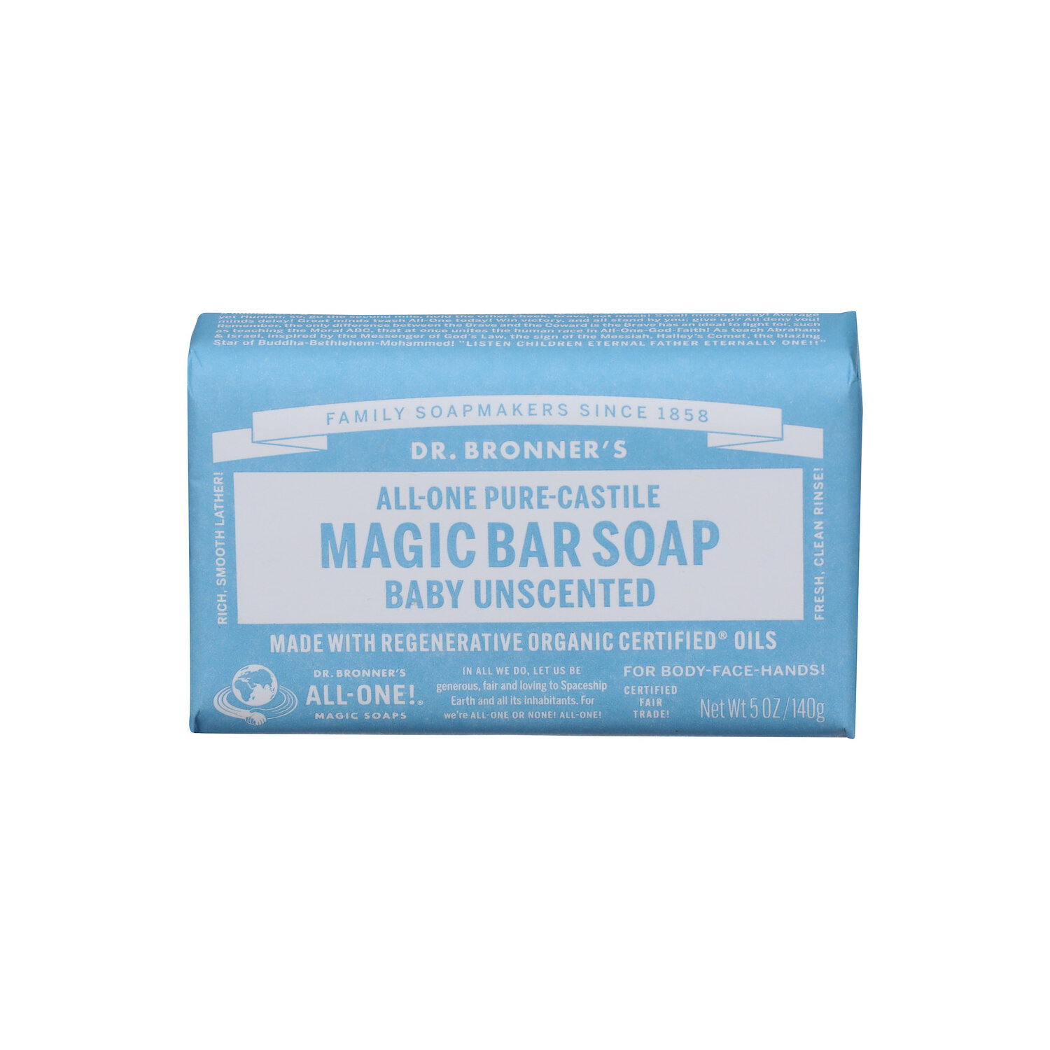 DR. BRONNER's Baby Unscented Bar Soap All-One Hemp - 5 Ounce Image 1 of 3